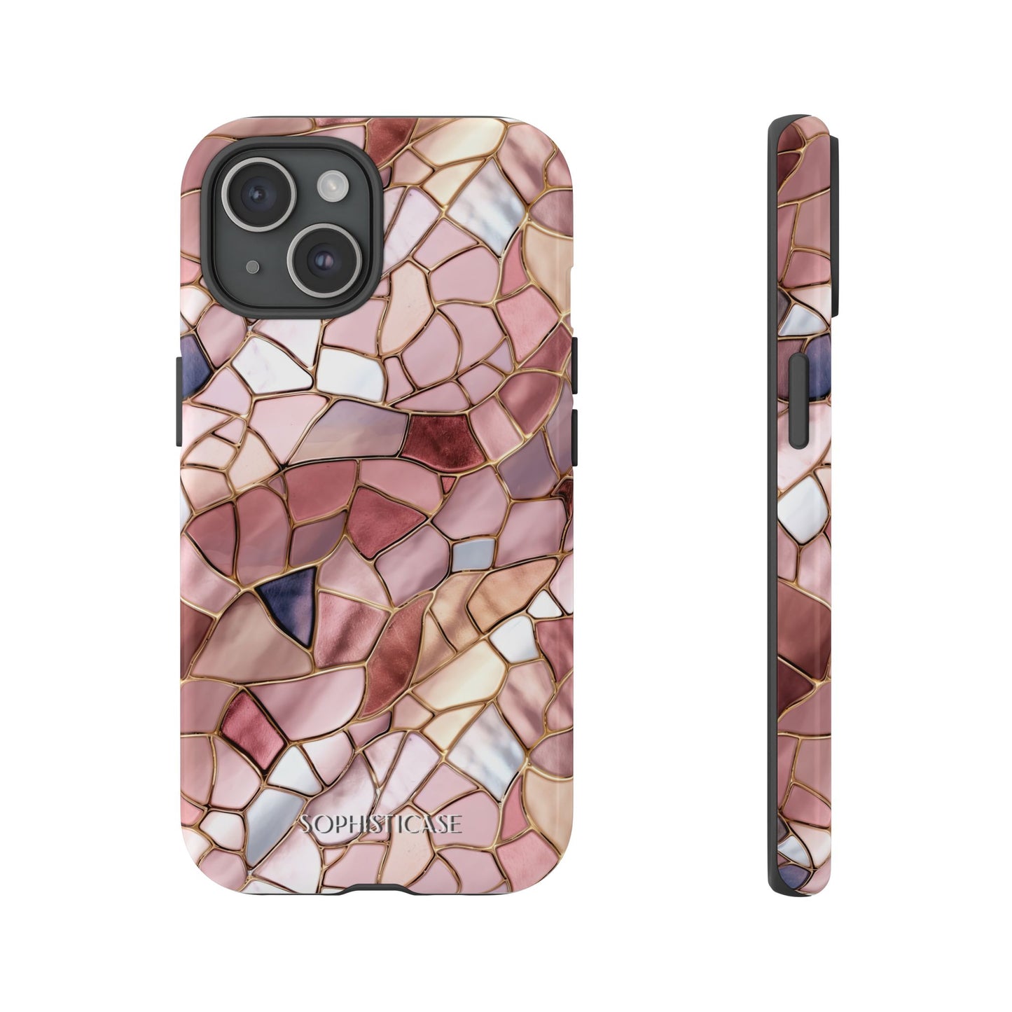 Rose' Runway in Pink Mosaic - Tough Phone Case