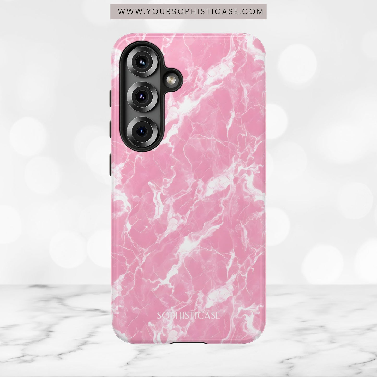 Marble Crush in Pink - Tough Phone Case
