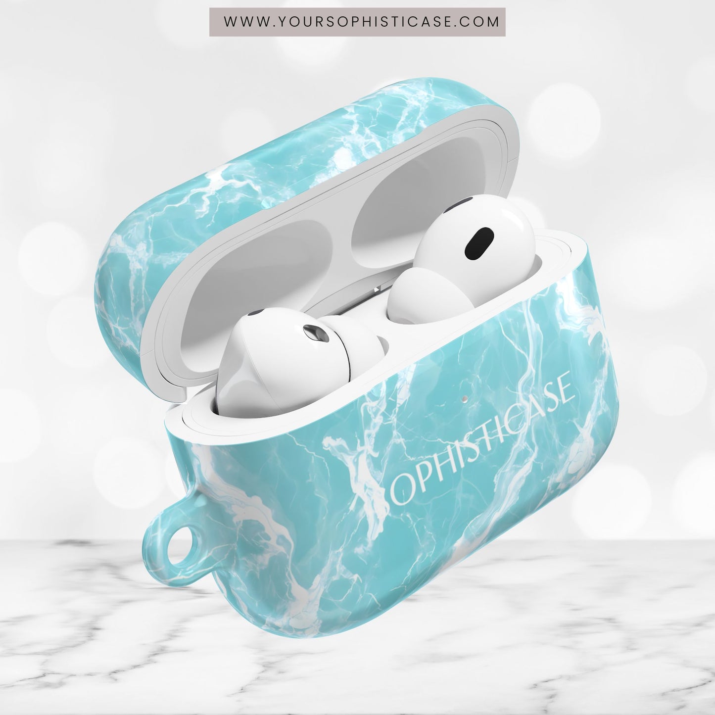 AirPod Cases - Marble Crush in Aqua
