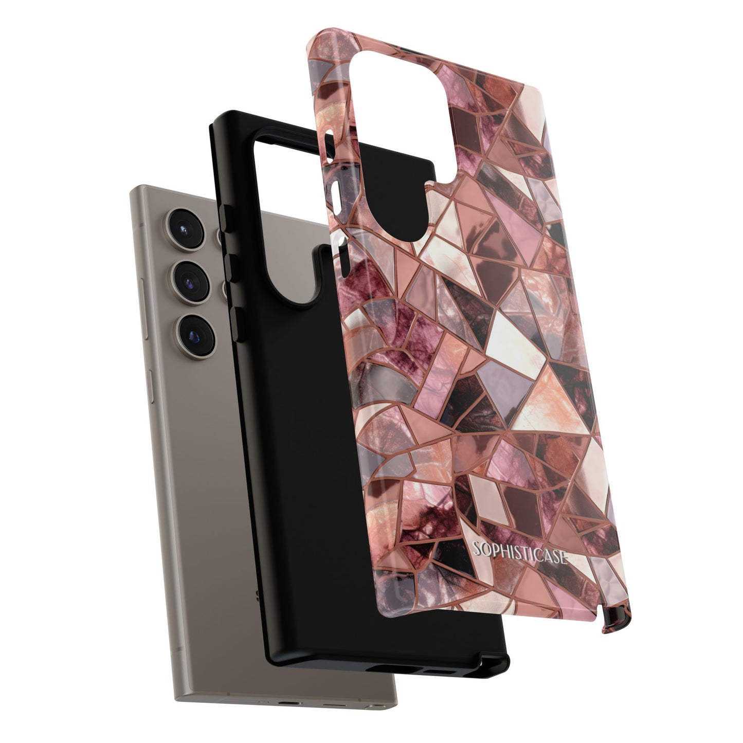 Rose' Runway in Merlot Mosaic - Tough Phone Case