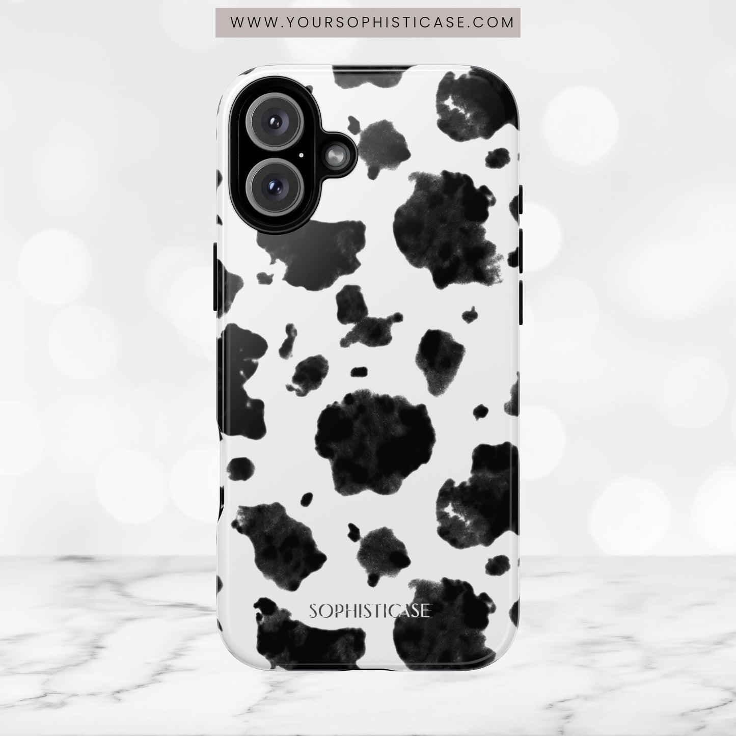 Holy Cow in Black - iPhone Case