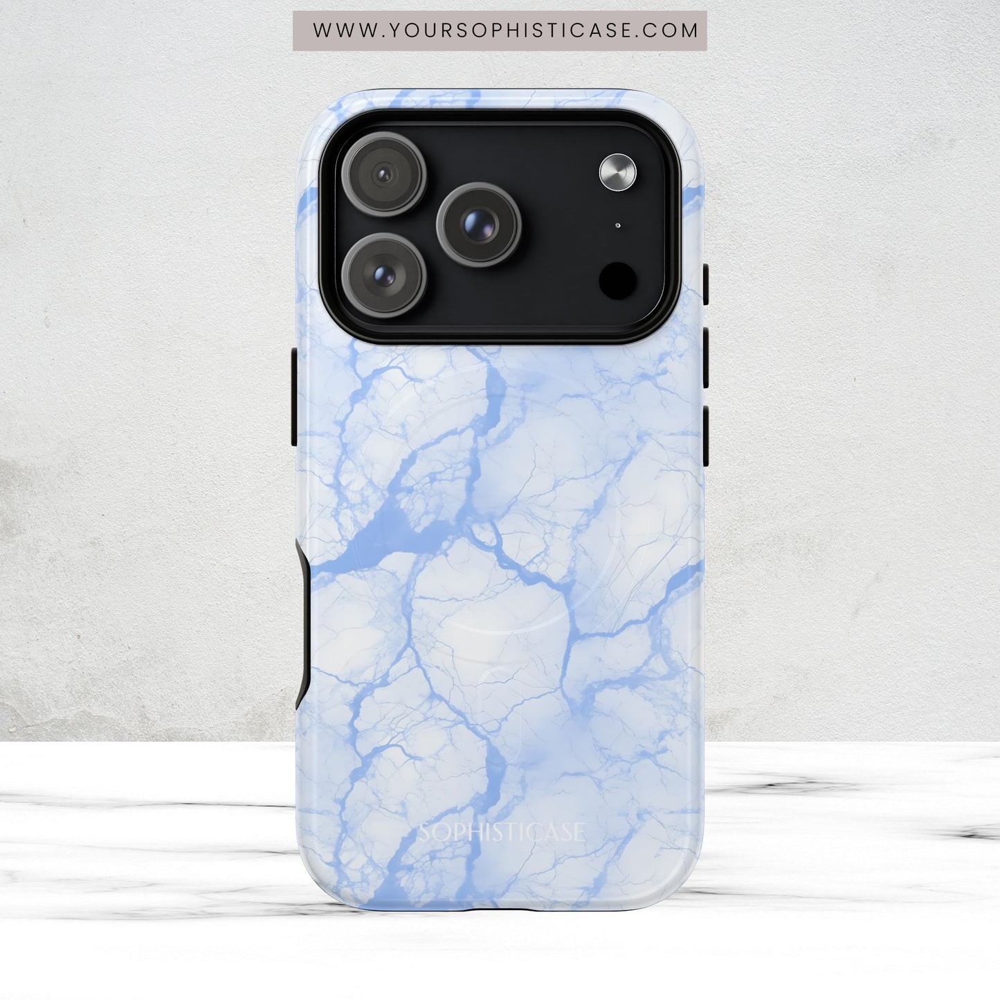 Marble Opulence in Blue - Magsafe Case
