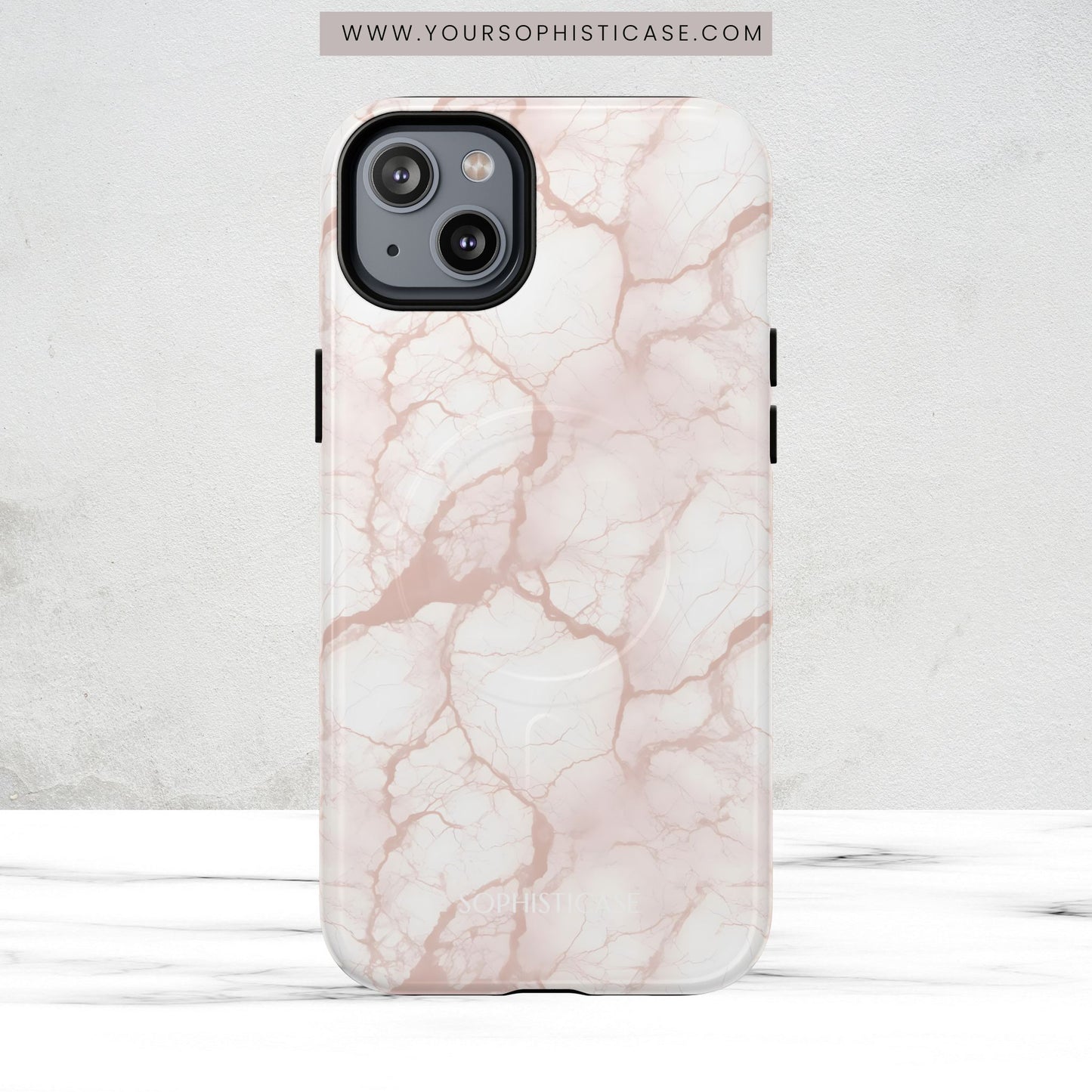 Marble Opulence in Neutral Beige - Magsafe Case