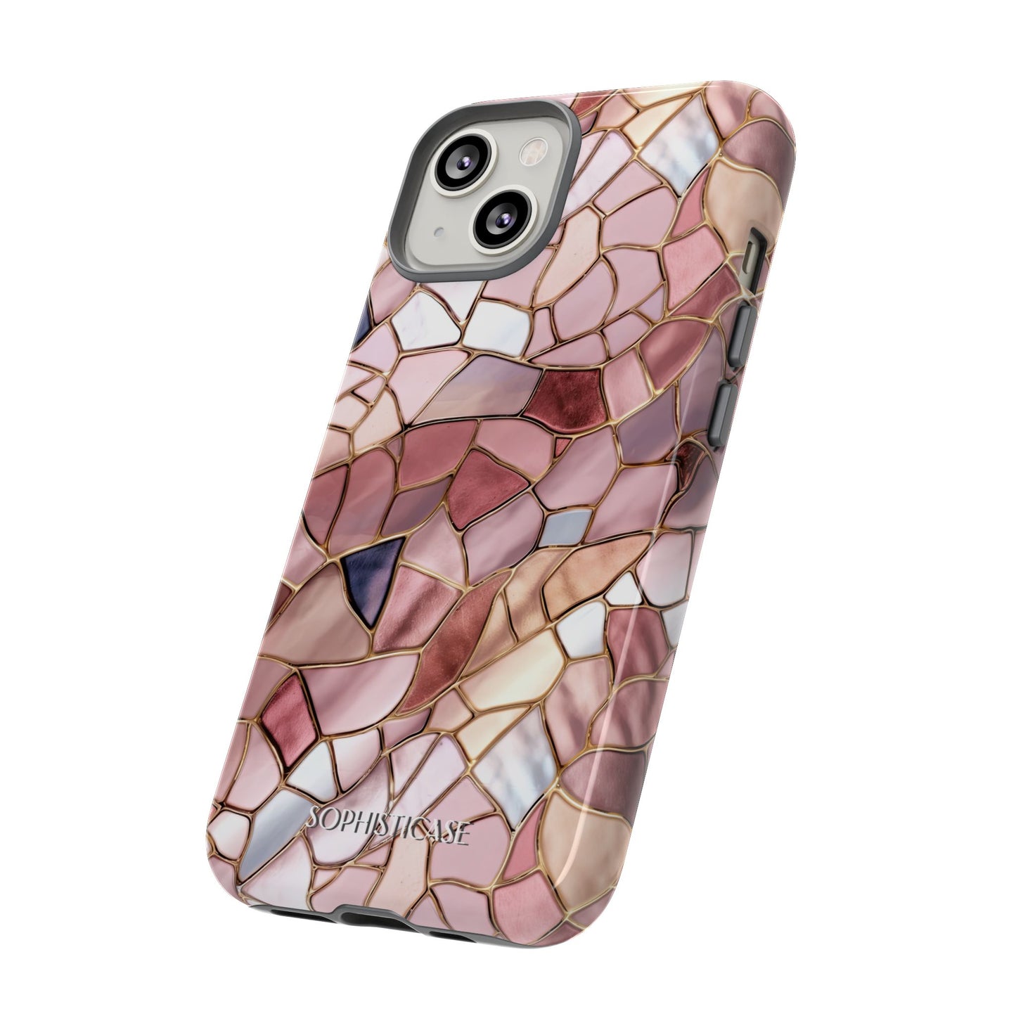Rose' Runway in Pink Mosaic - Tough Phone Case