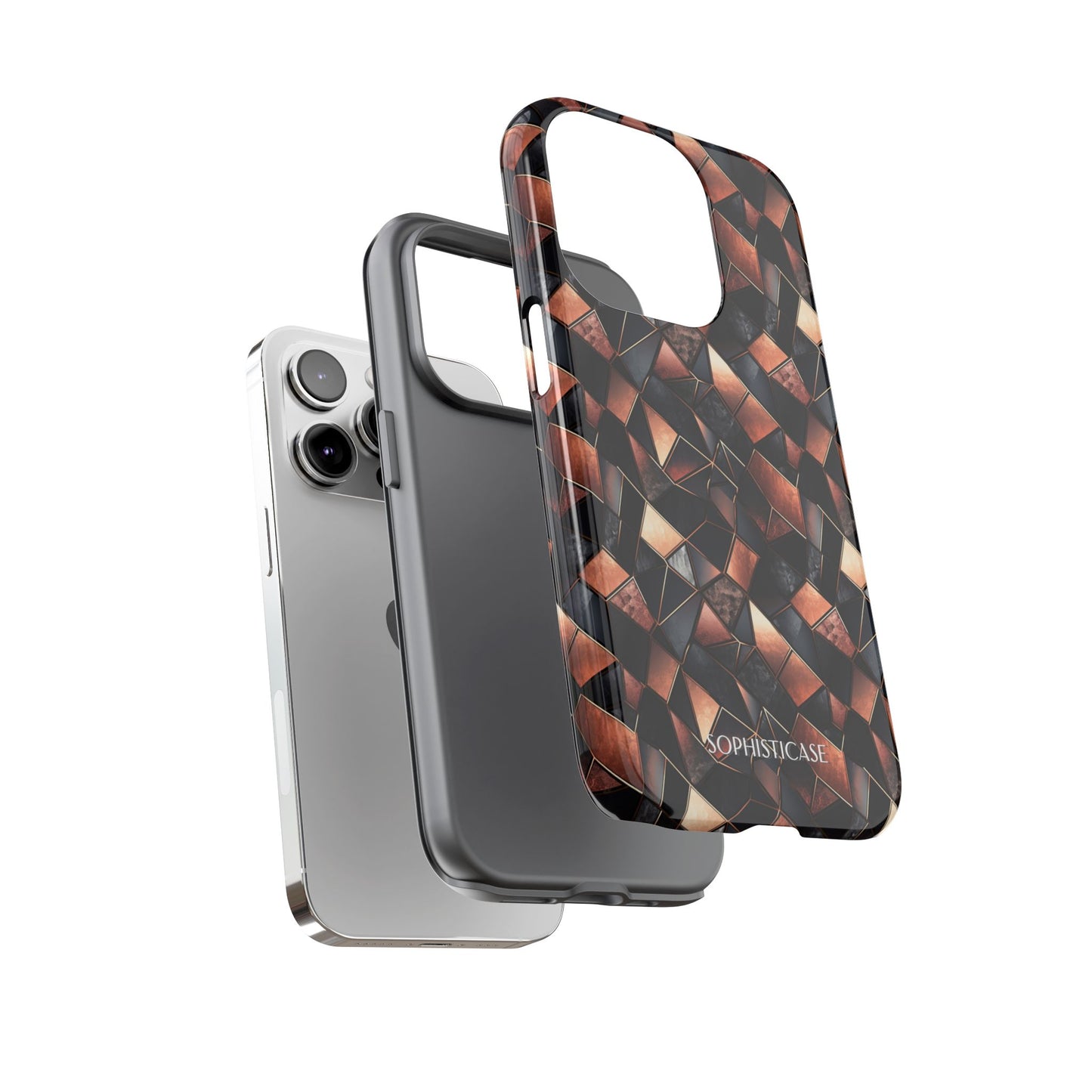 Rose' Runway in Noir Mosaic - Tough Phone Case