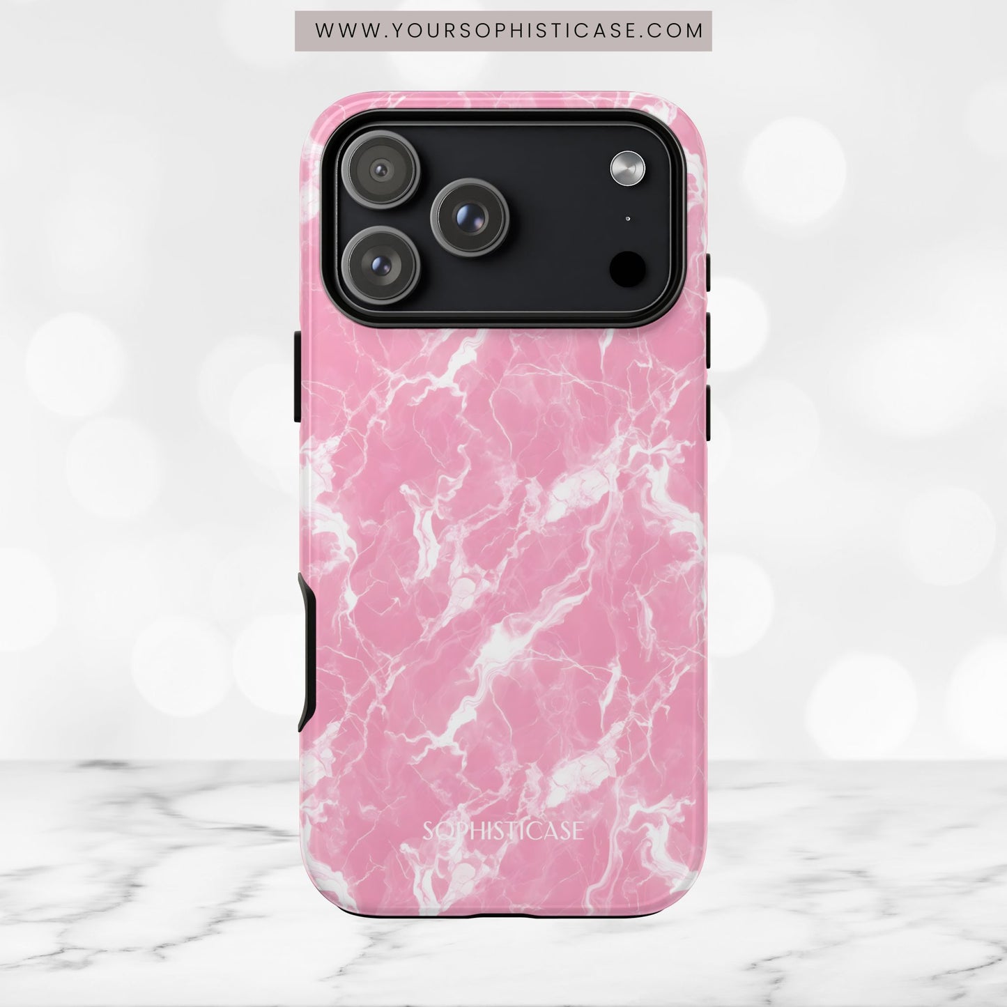 Marble Crush in Pink - iPhone Case