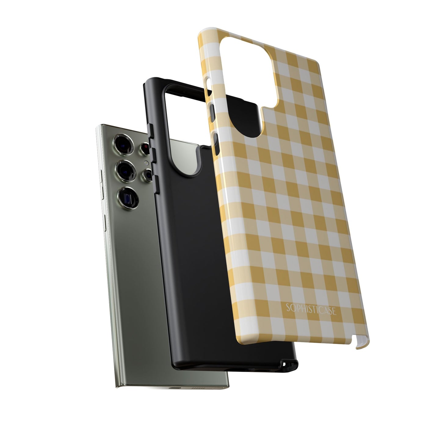 Gingham in Yellow - Tough Phone Case