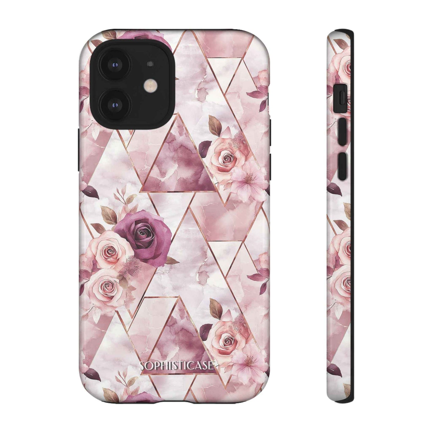 Royal Floral in Plum Chevron - Tough Phone Case