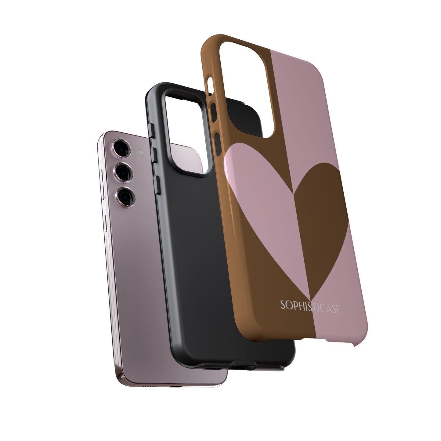 Be Mine in Pink and Brown - Tough Phone Case for Samsung Galaxy - Sophisticase