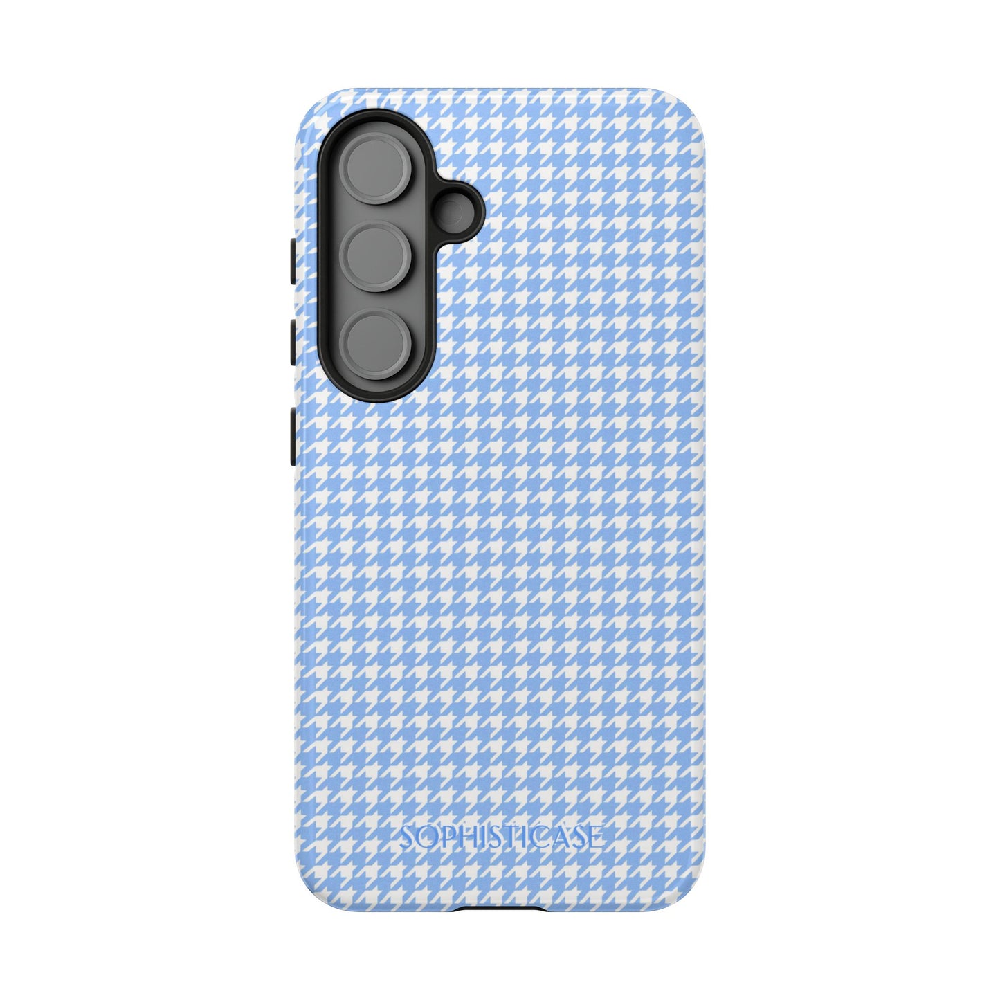 Houndstooth in Blue - Drop Proof Phone Case for Samsung Galaxy
