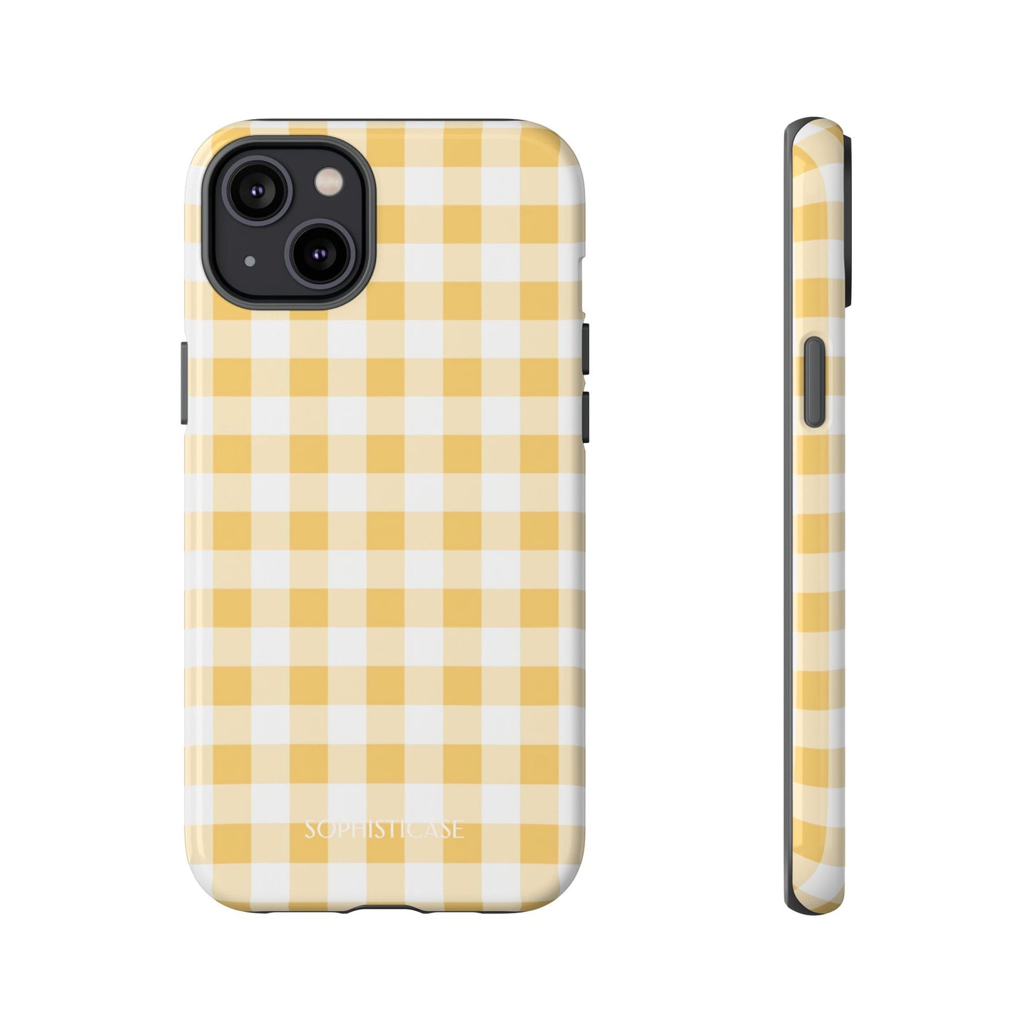 Gingham in Yellow - Tough Phone Case