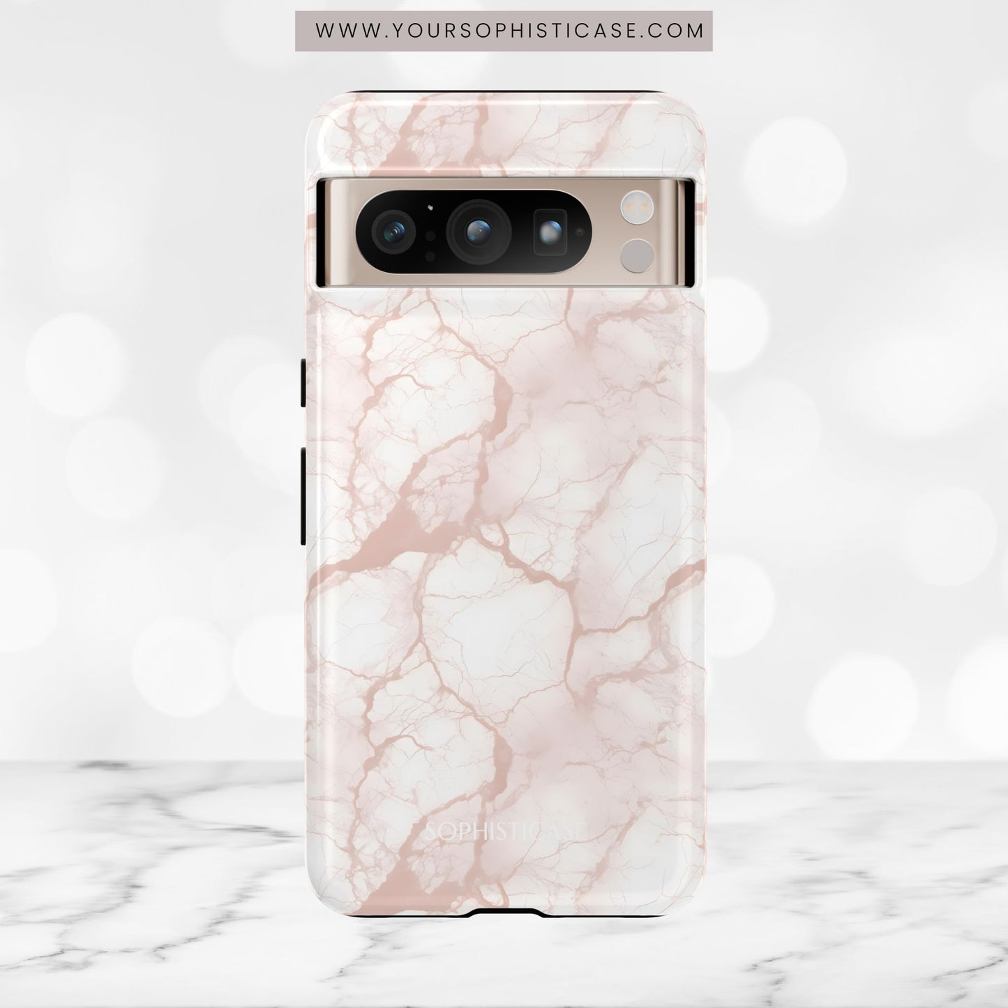 Marble Opulence in Neutral Beige - Tough Phone Case