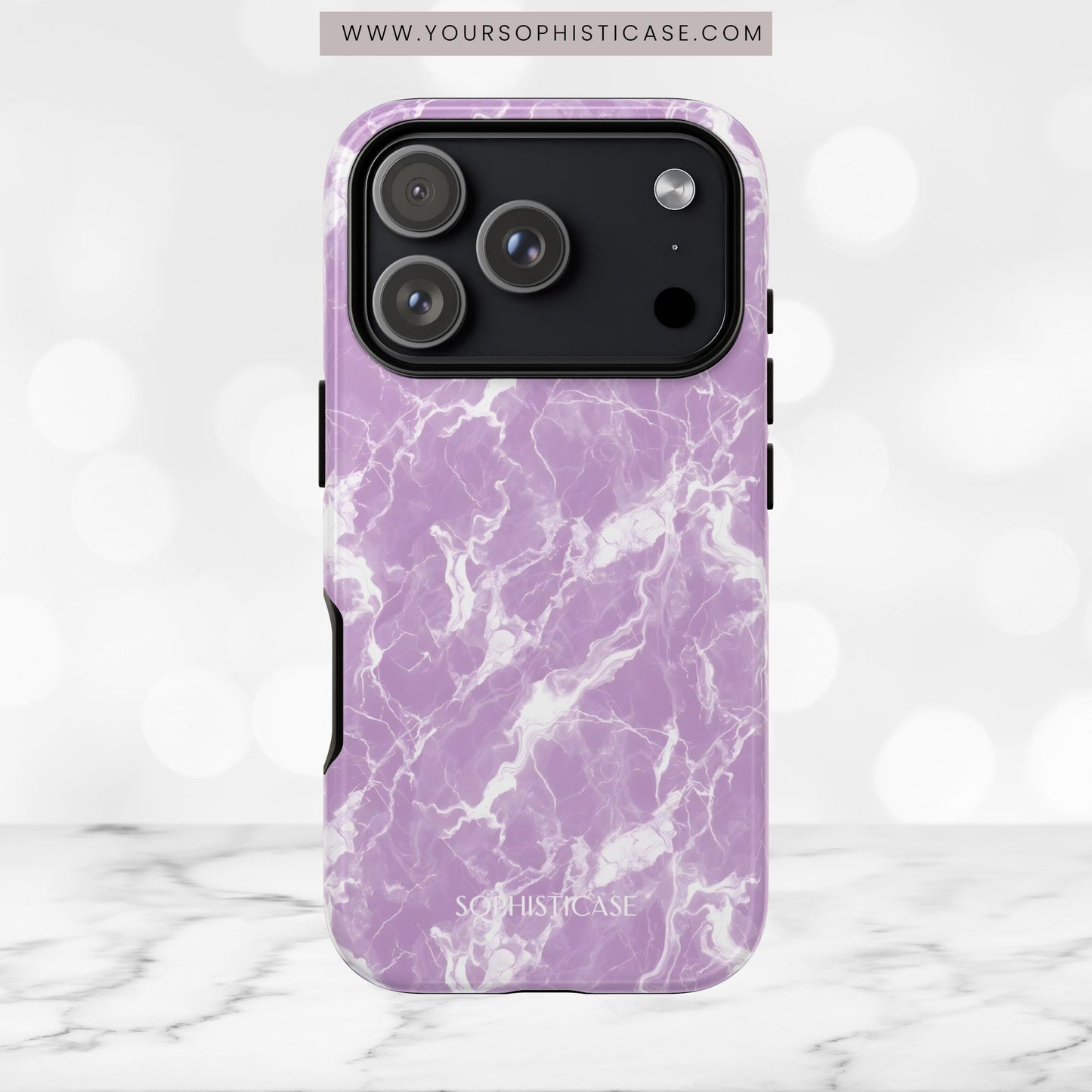 Marble Crush in Purple - iPhone Case