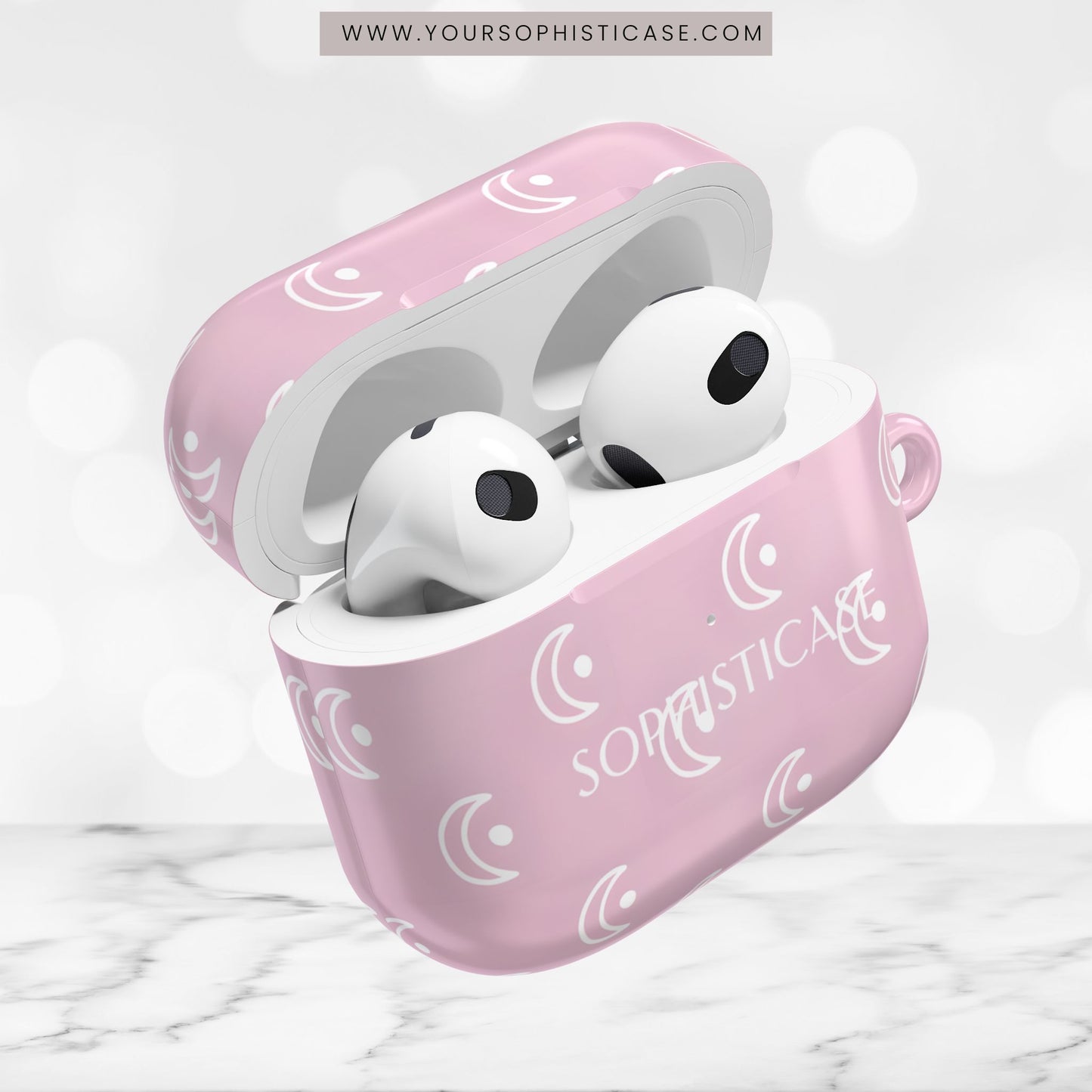 AirPod Cases - Moon Phase in Pink