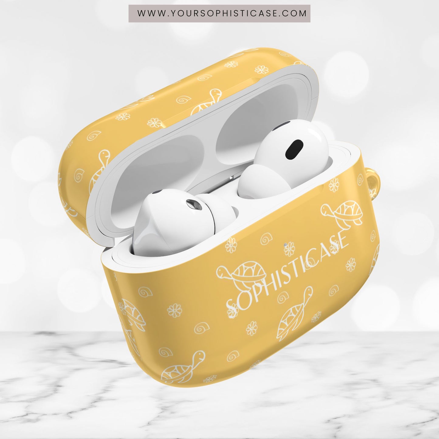 AirPod Cases - Turtle Island in Yellow