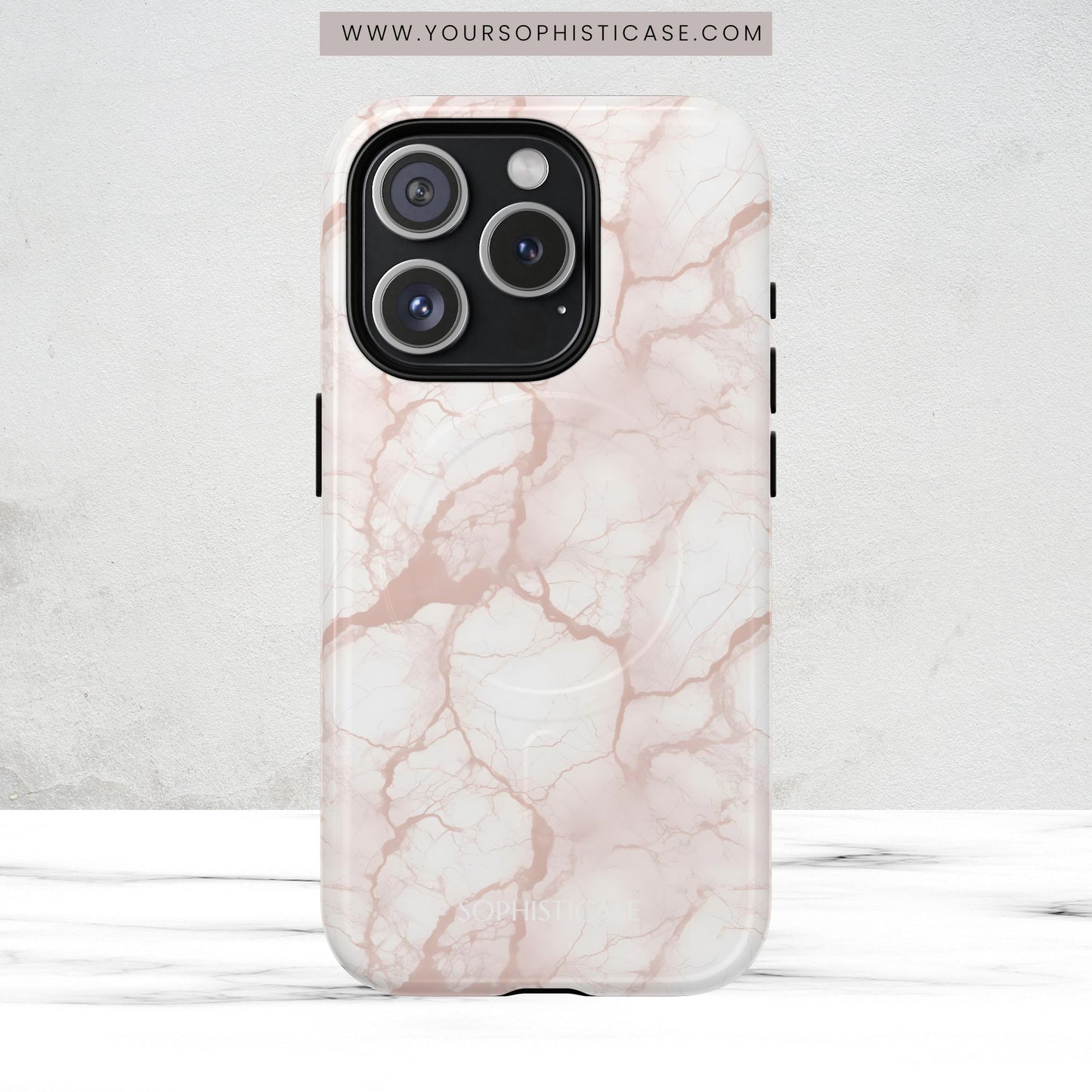 Marble Opulence in Neutral Beige - Magsafe Case