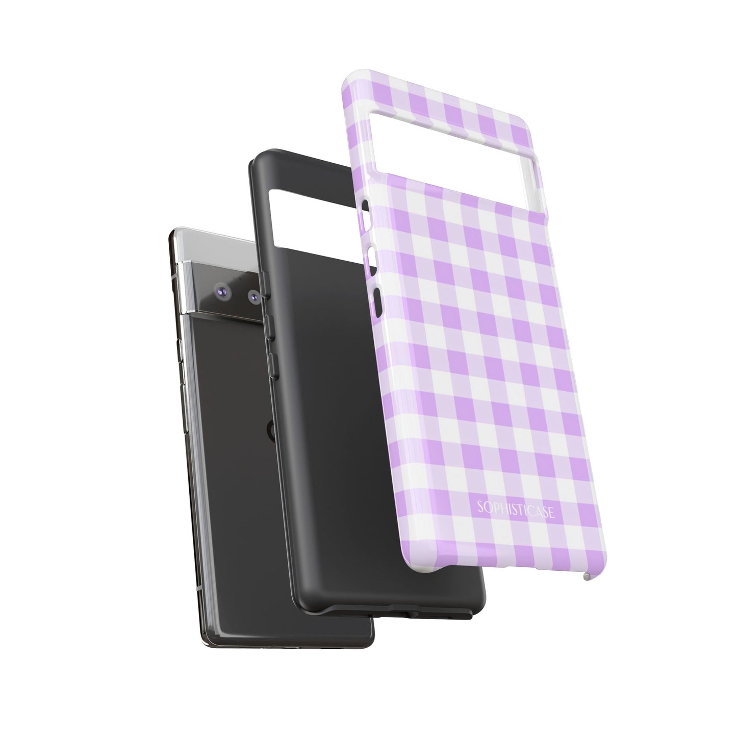 Gingham in Purple - Tough Phone Case