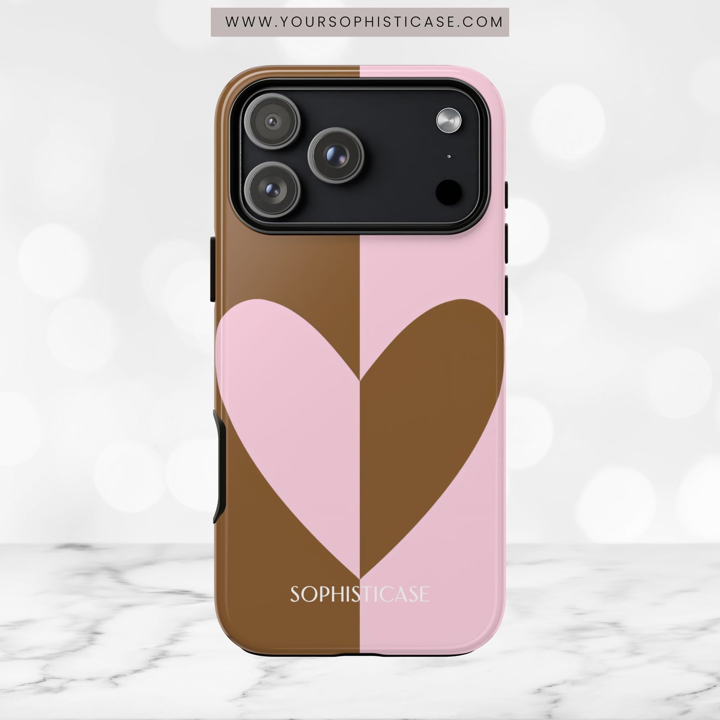 Be Mine in Pink and Brown - iPhone Case