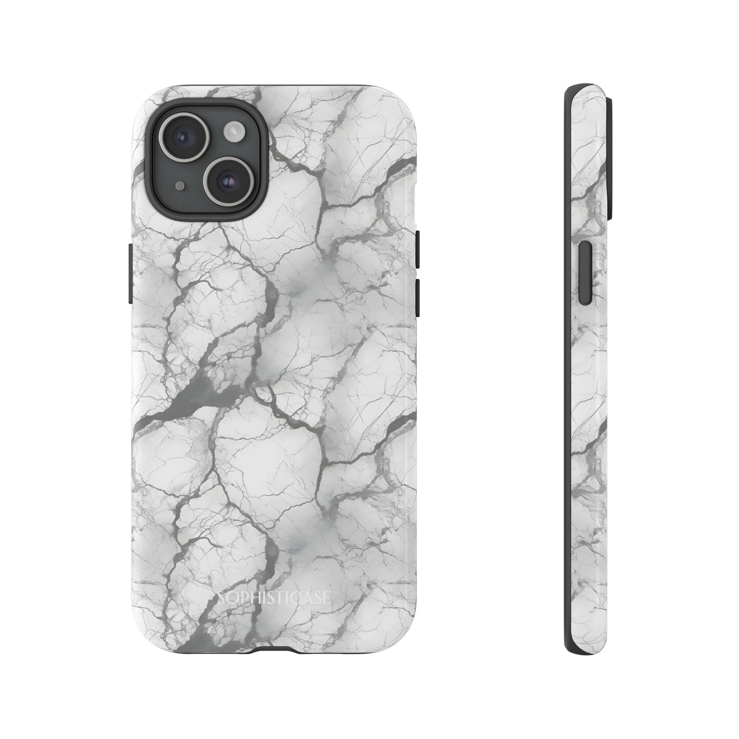 Marble Opulence in Charcoal Grey - iPhone Case