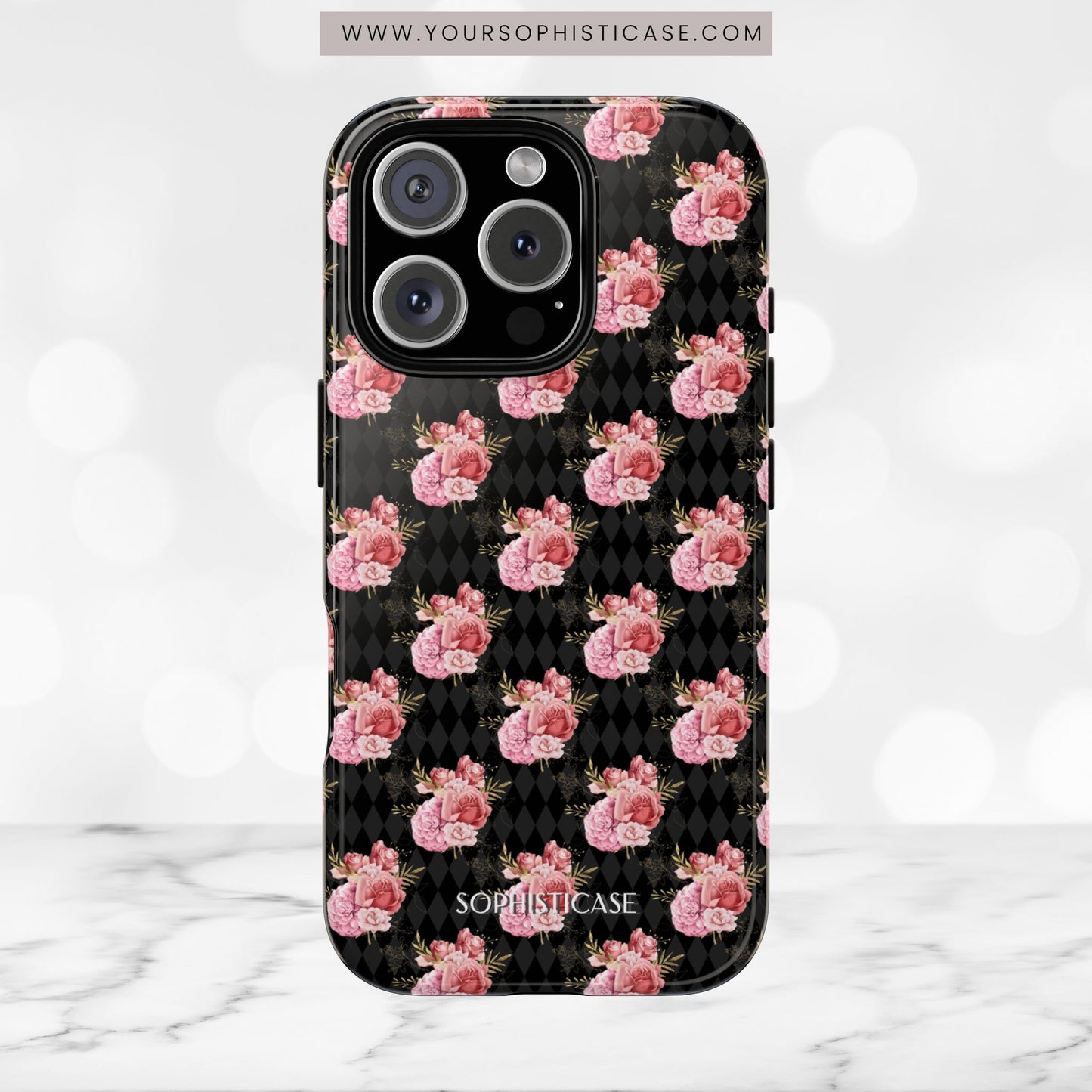 Rose Diamond Romance in Vivienne - iPhone Case