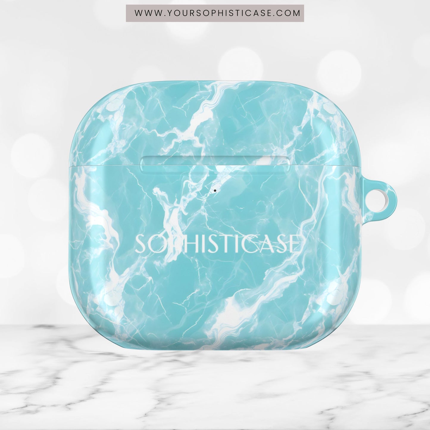 AirPod Cases - Marble Crush in Aqua