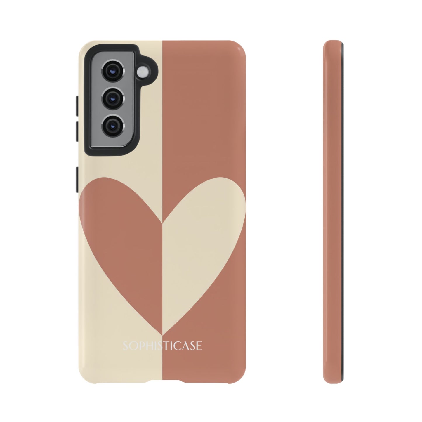 Be Mine in Brown and Cream - Drop Proof Phone Case for Samsung Galaxy - Sophisticase