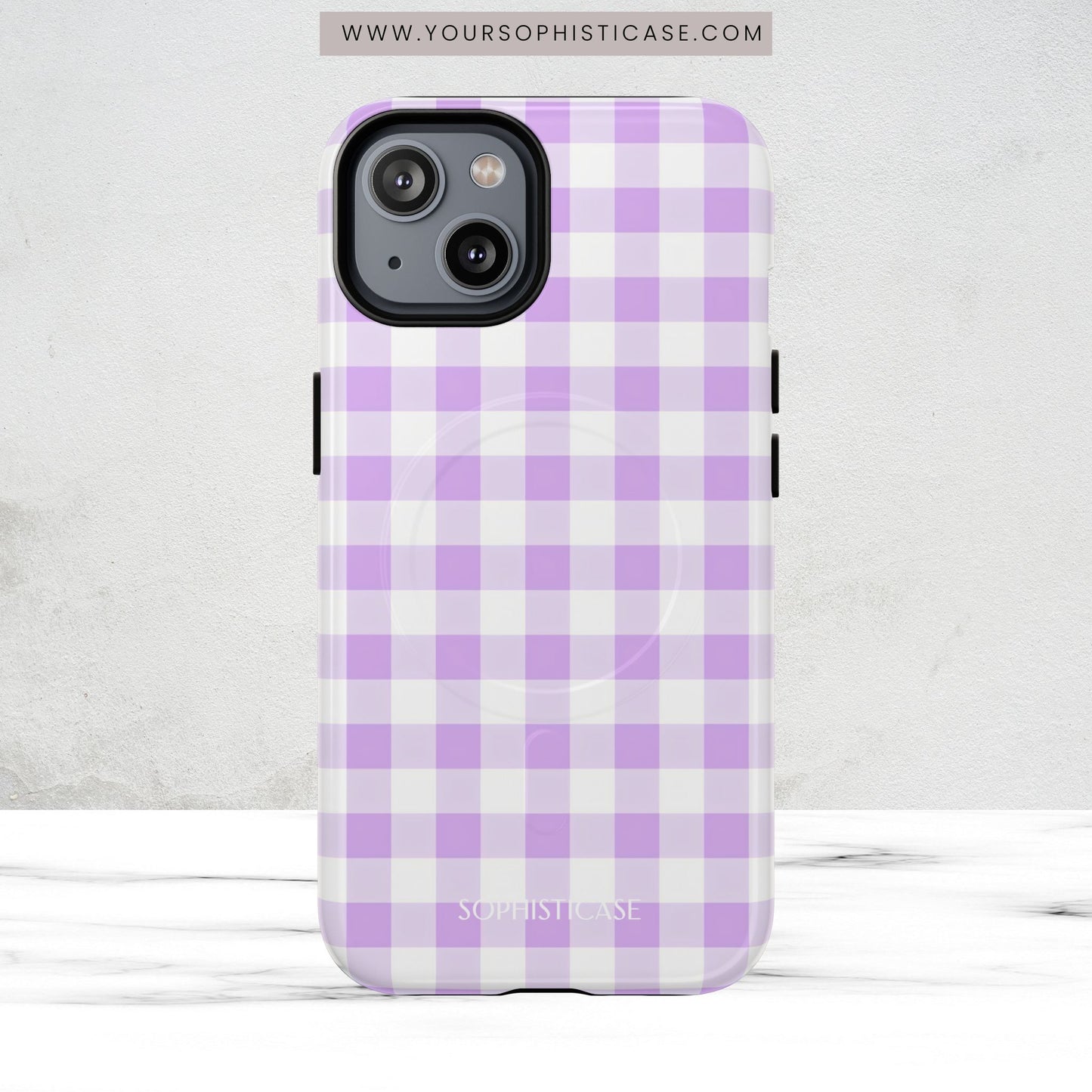 Gingham in Purple - Magsafe Case