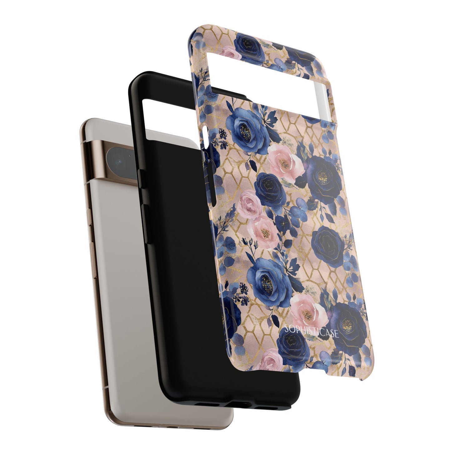 Royal Floral in Navy Blush - Tough Phone Case