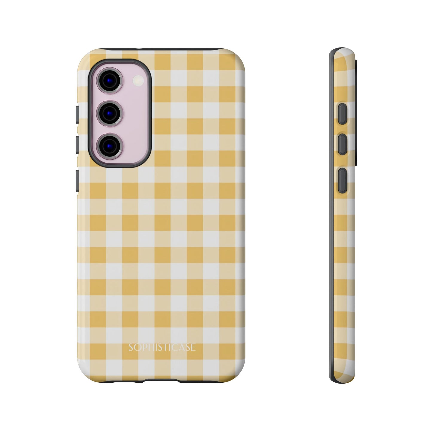 Gingham in Yellow - Tough Phone Case