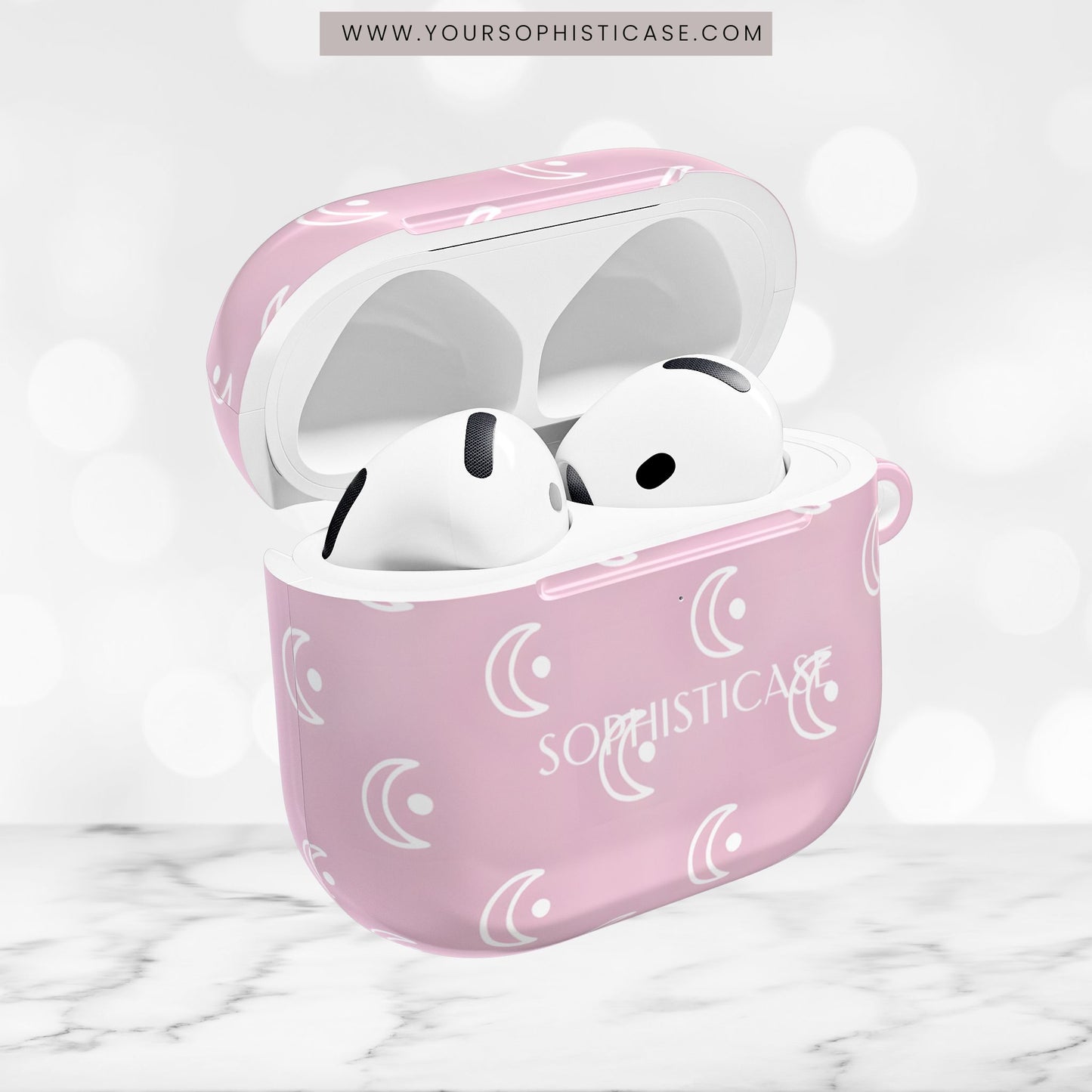 AirPod Cases - Moon Phase in Pink