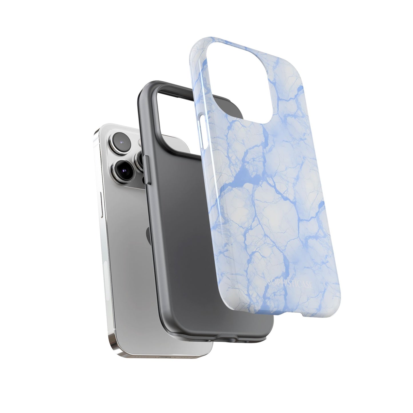 Marble Opulence in Blue - iPhone Case