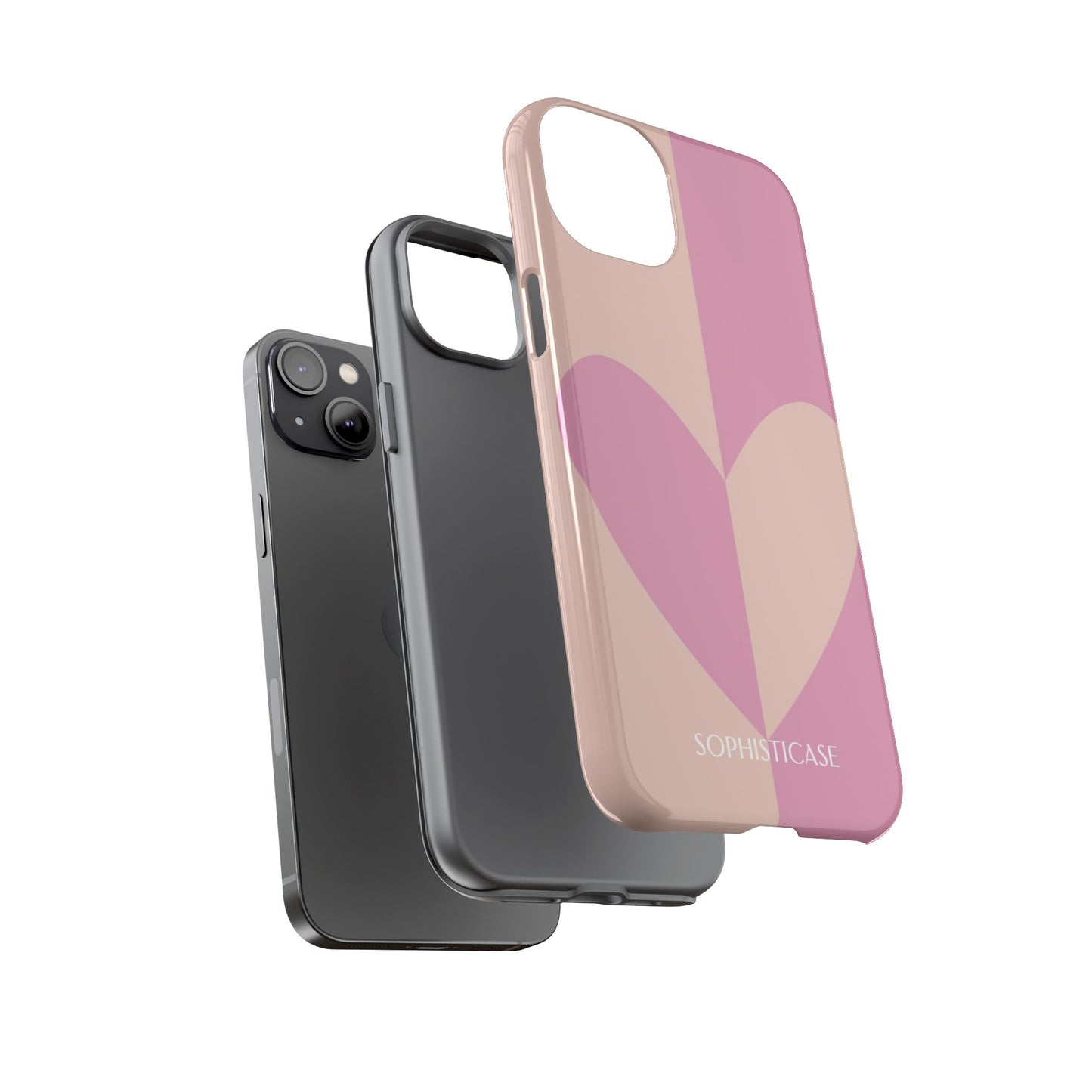 Be Mine in Pink and Brown - iPhone Case