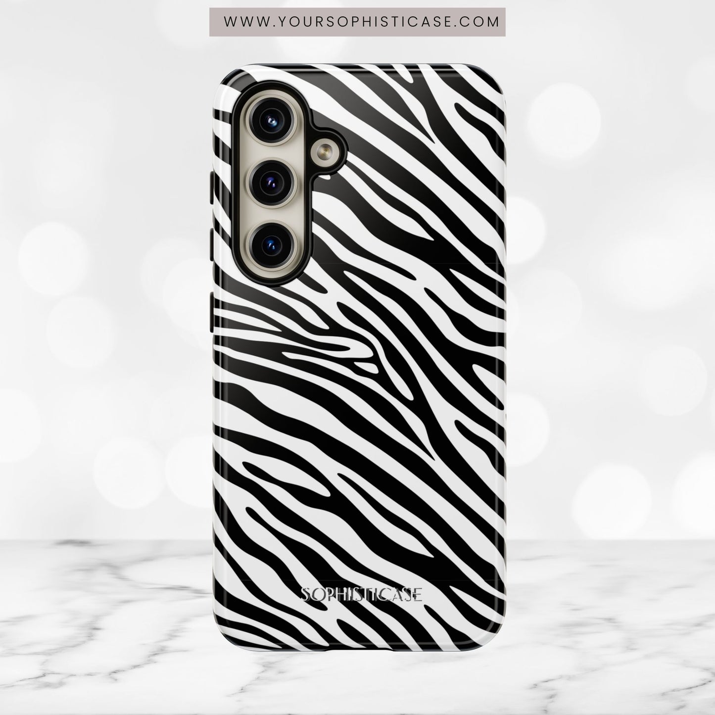 Dark Thoughts in Urban Zebra - Tough Phone Case