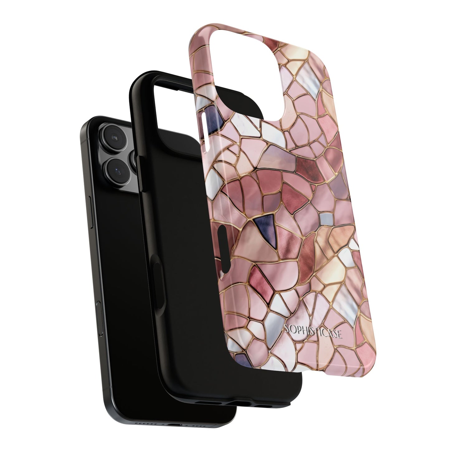Rose' Runway in Pink Mosaic - Tough Phone Case