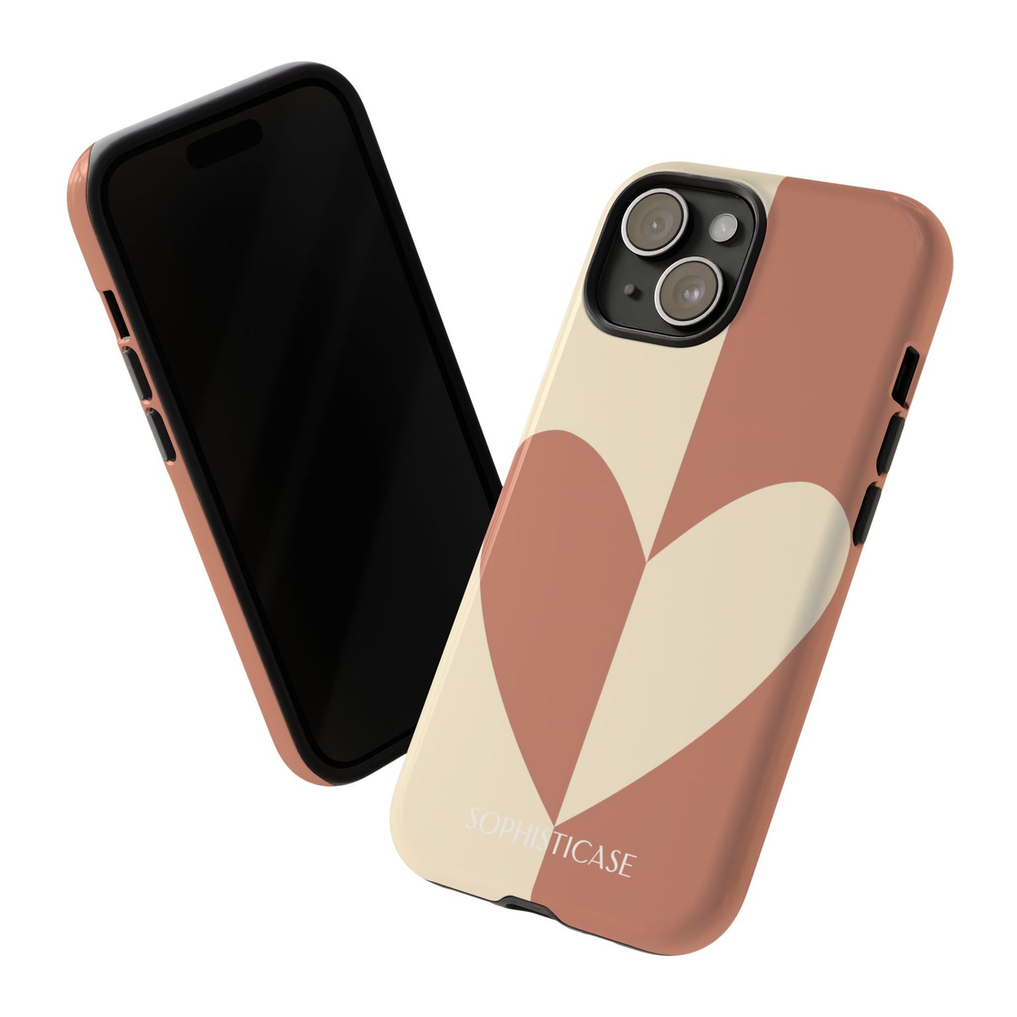 Be Mine in Brown and Cream - iPhone Case