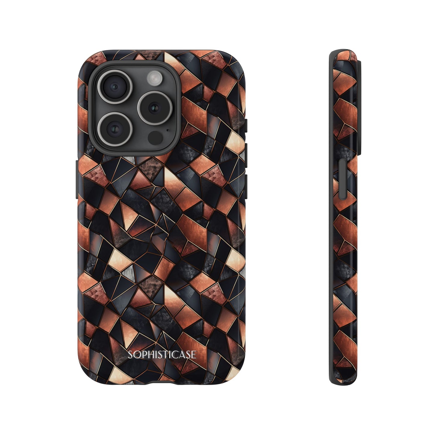 Rose' Runway in Noir Mosaic - Tough Phone Case