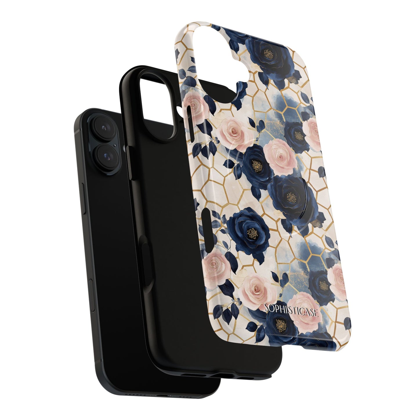 Royal Floral in Navy Hive - iPhone Magsafe Case
