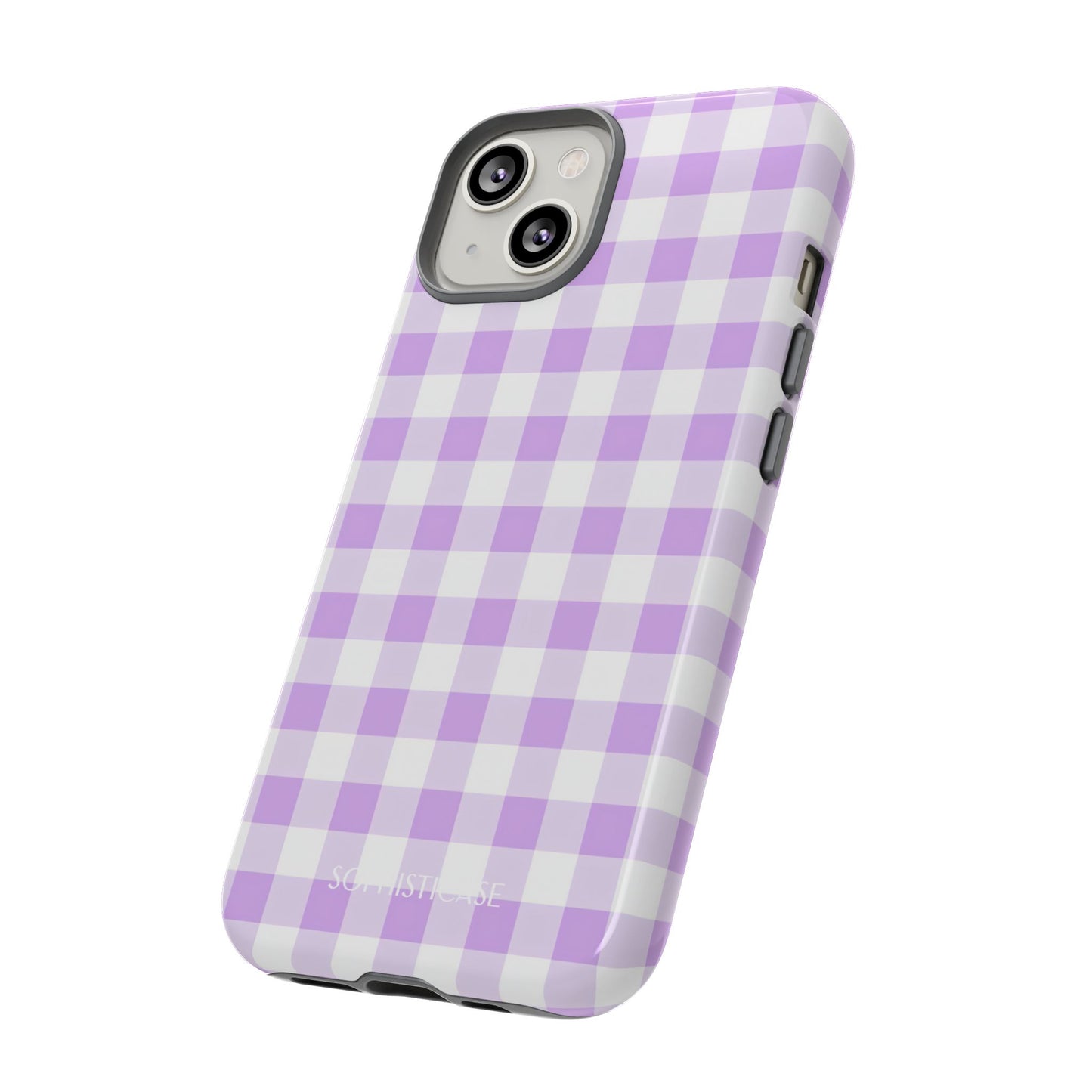 Gingham in Purple - iPhone Magsafe Case