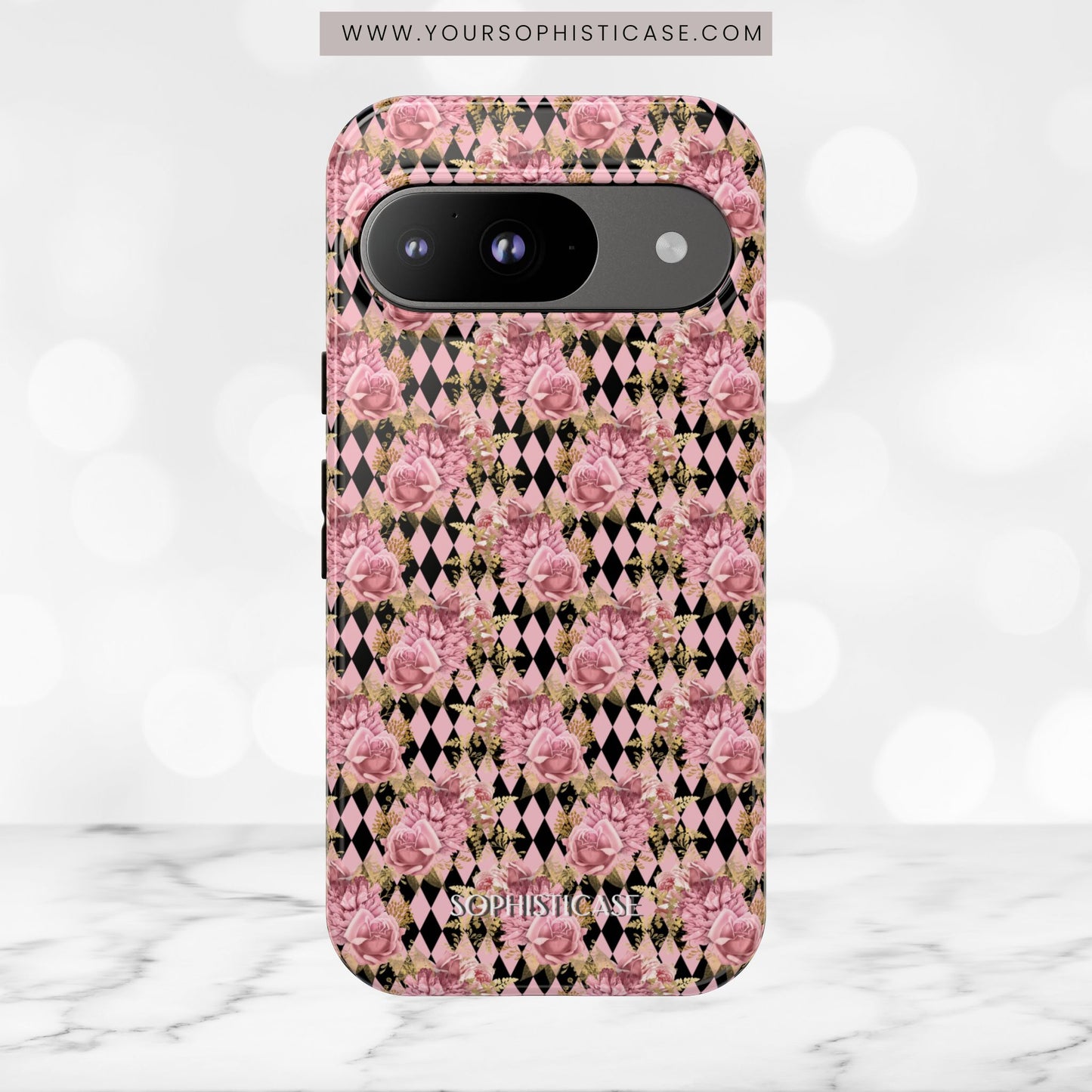 Rose Diamond Romance in Isolde - Tough Phone Case