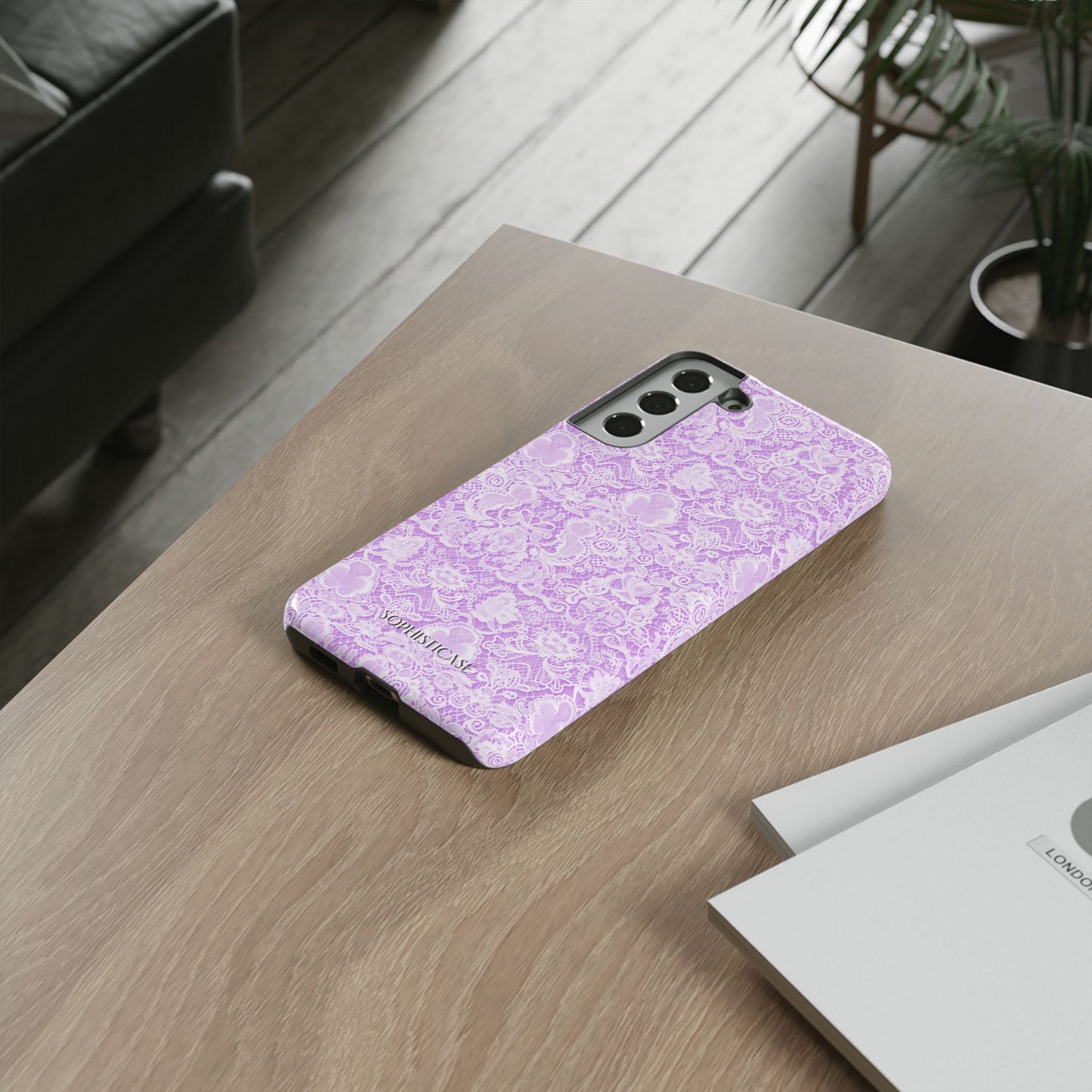 Luxe Lace in Purple - Tough Phone Case