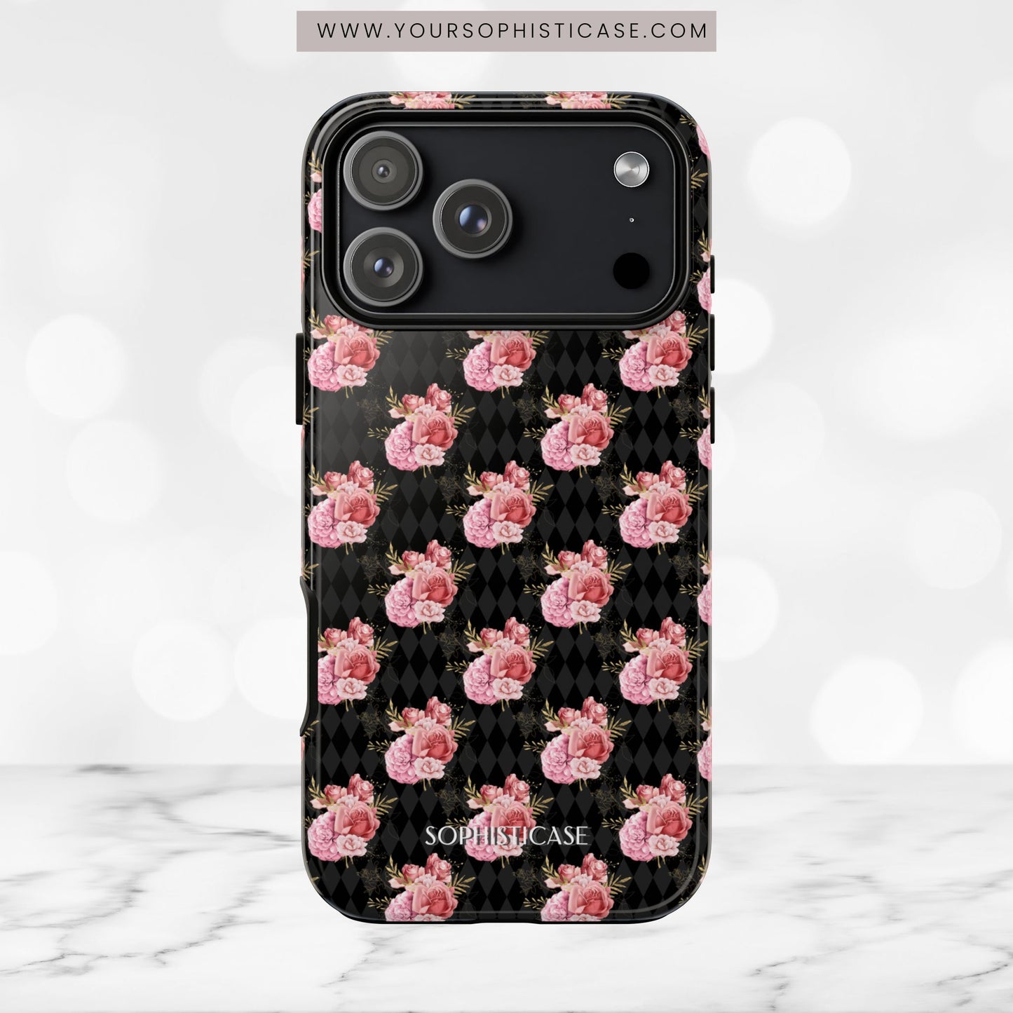 Rose Diamond Romance in Vivienne - Tough Phone Case
