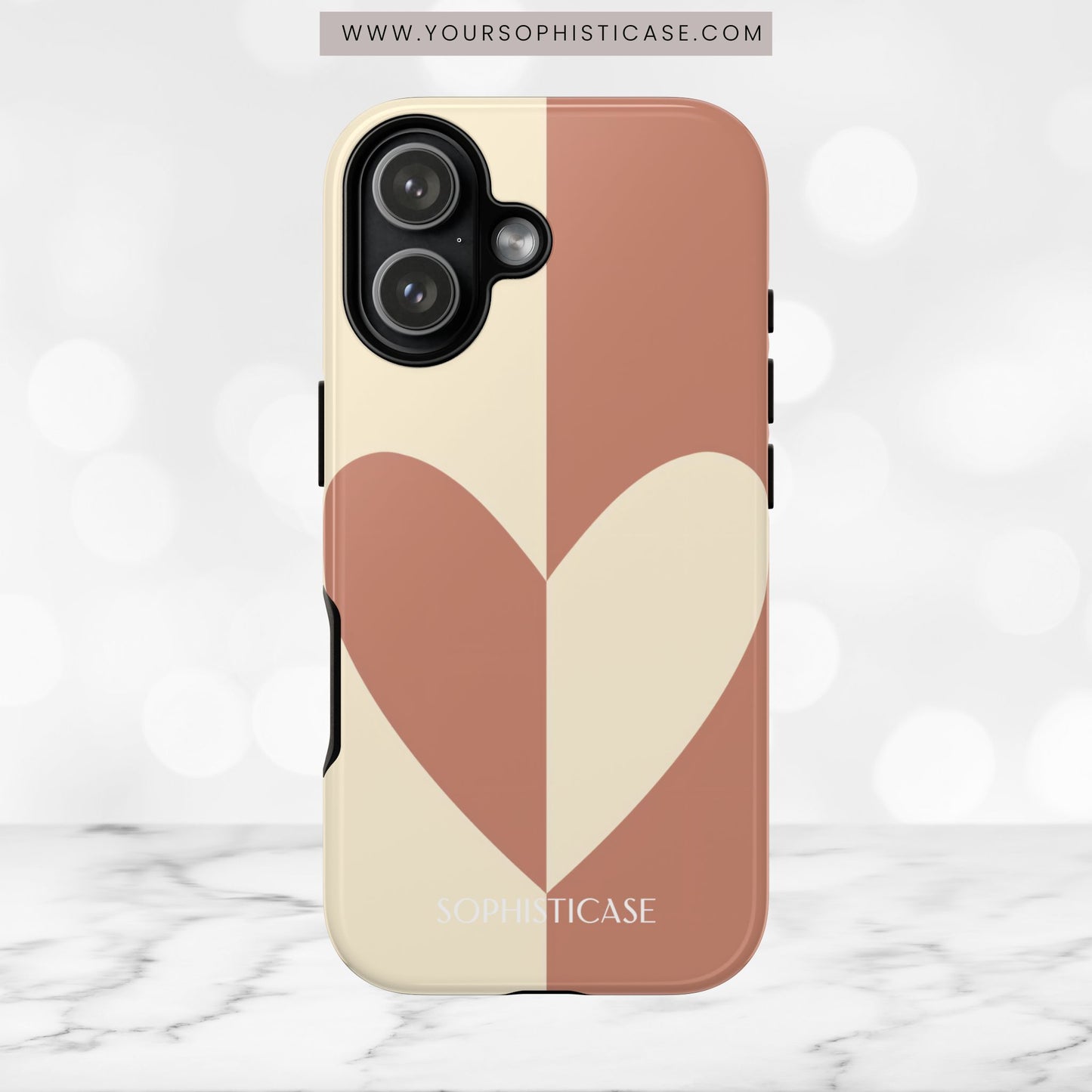 Be Mine in Brown and Cream - iPhone Case