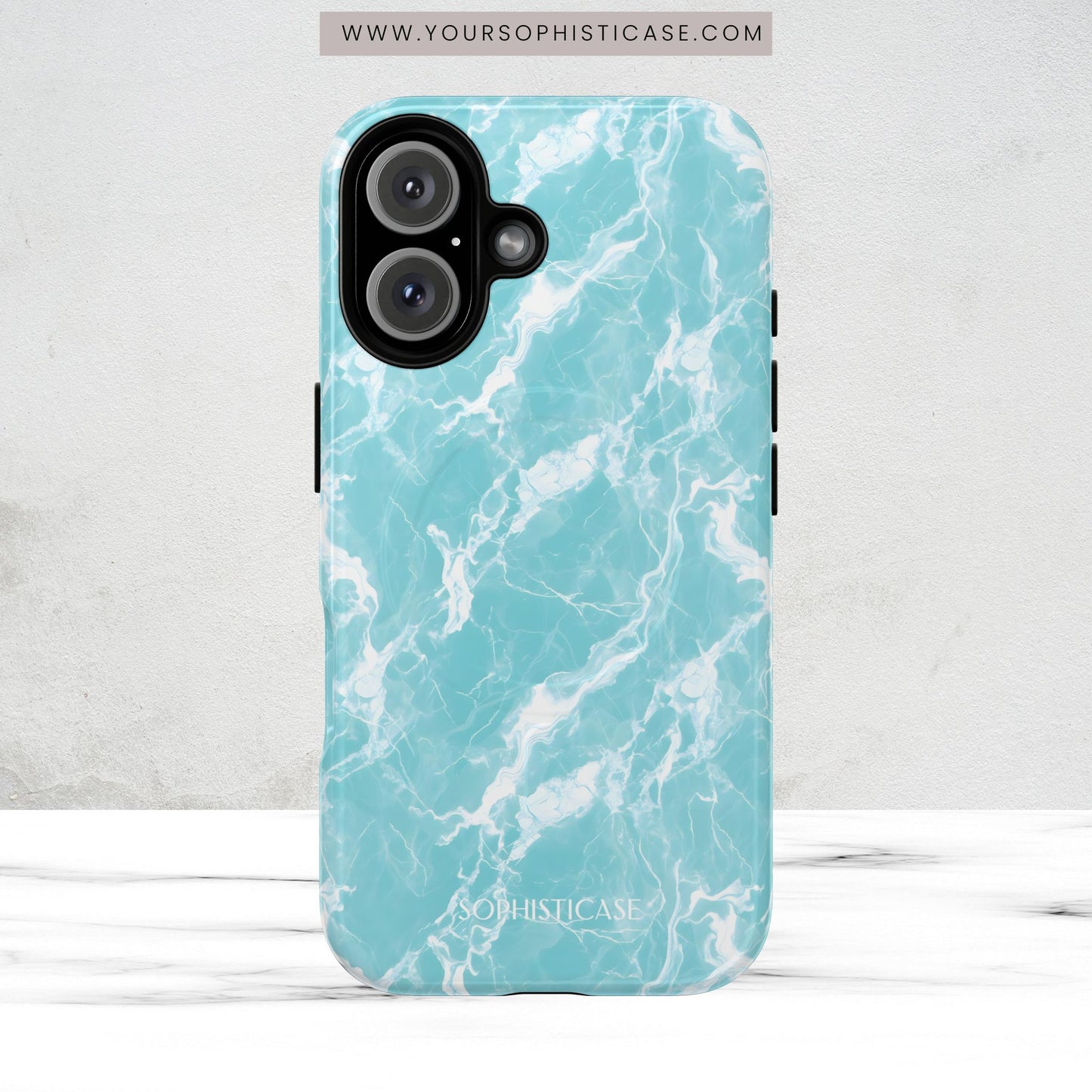 Marble Crush in Aqua - Magsafe Case