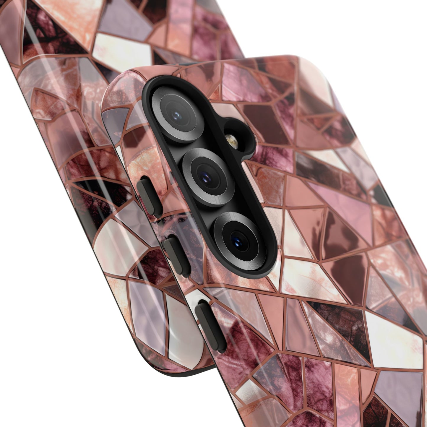 Rose' Runway in Merlot Mosaic - Tough Phone Case