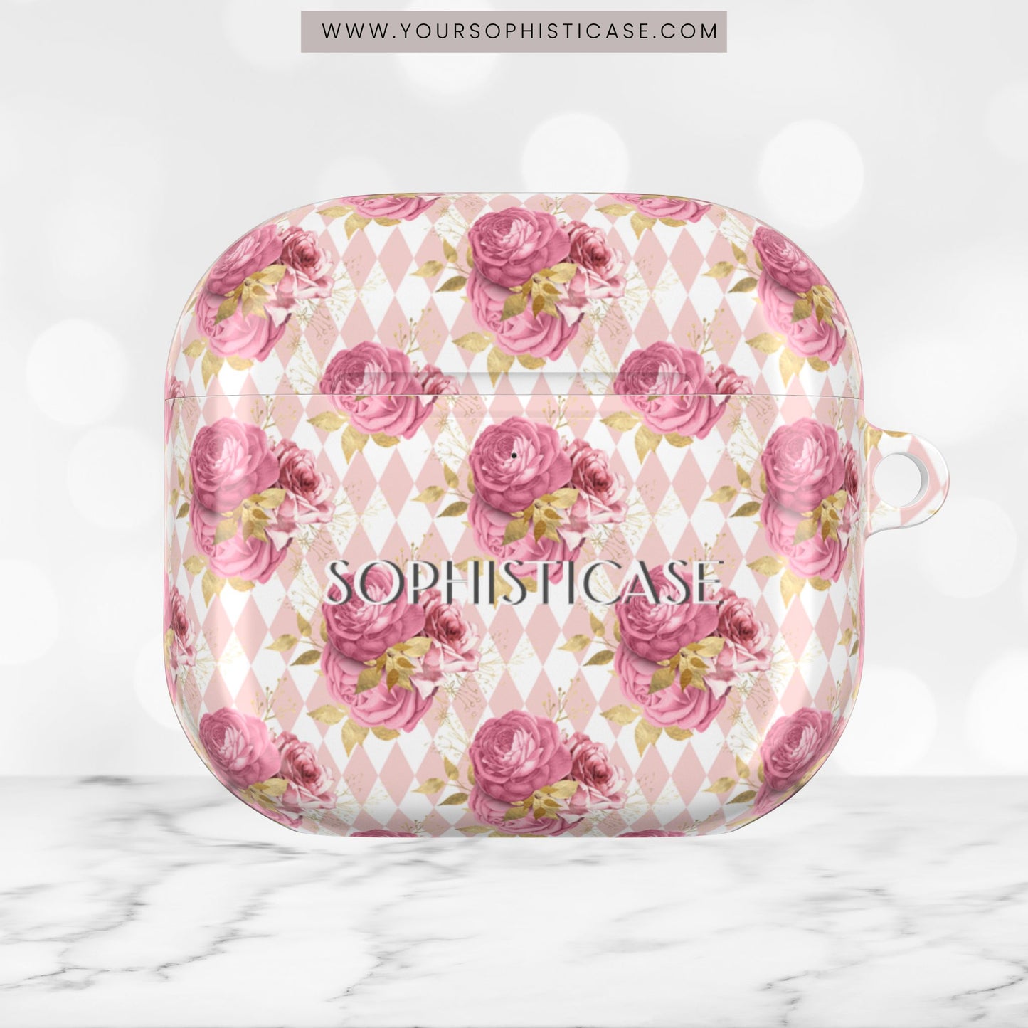 AirPod Cases - Rose Diamond Romance in Sienna