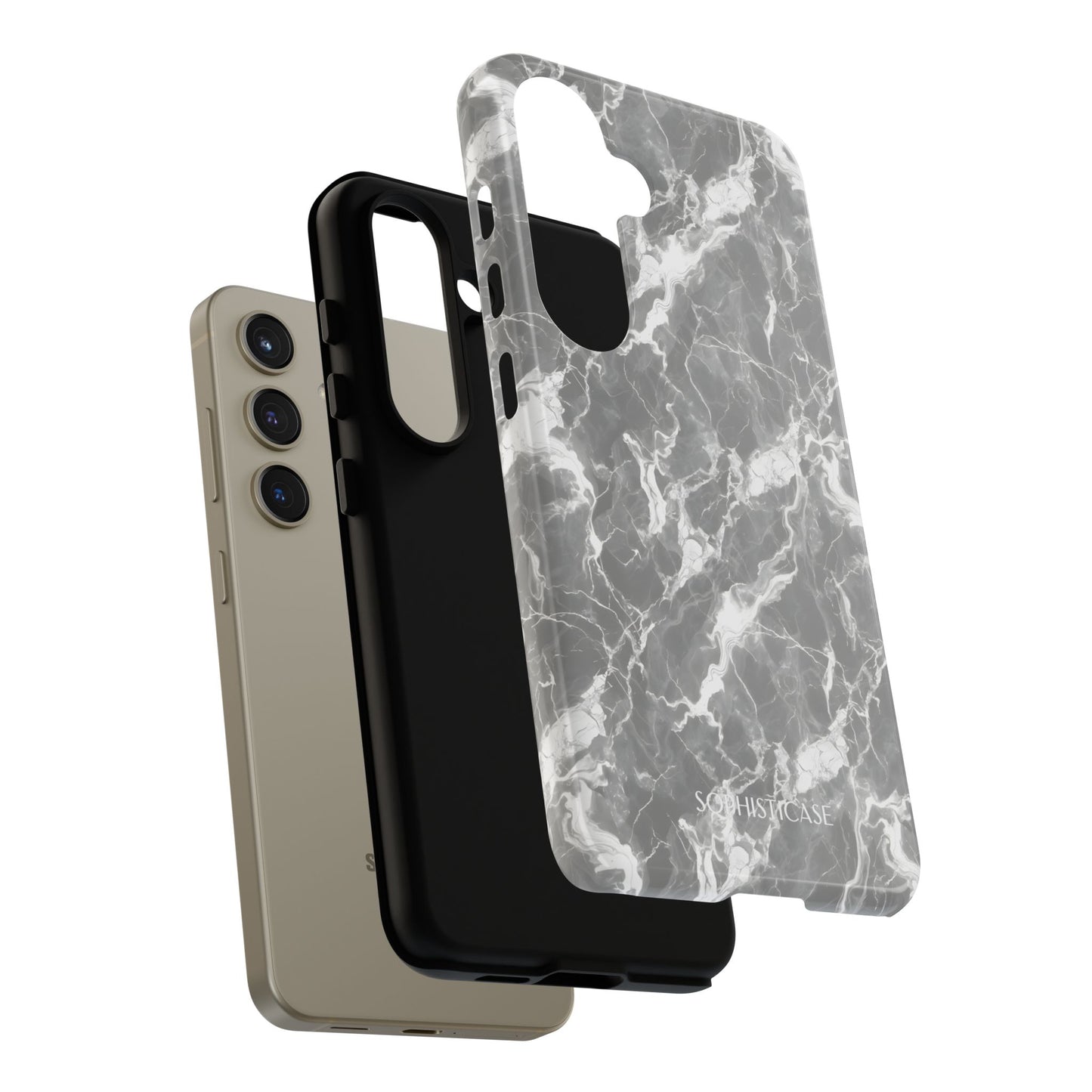 Marble Crush in Charcoal Grey - Tough Phone Case
