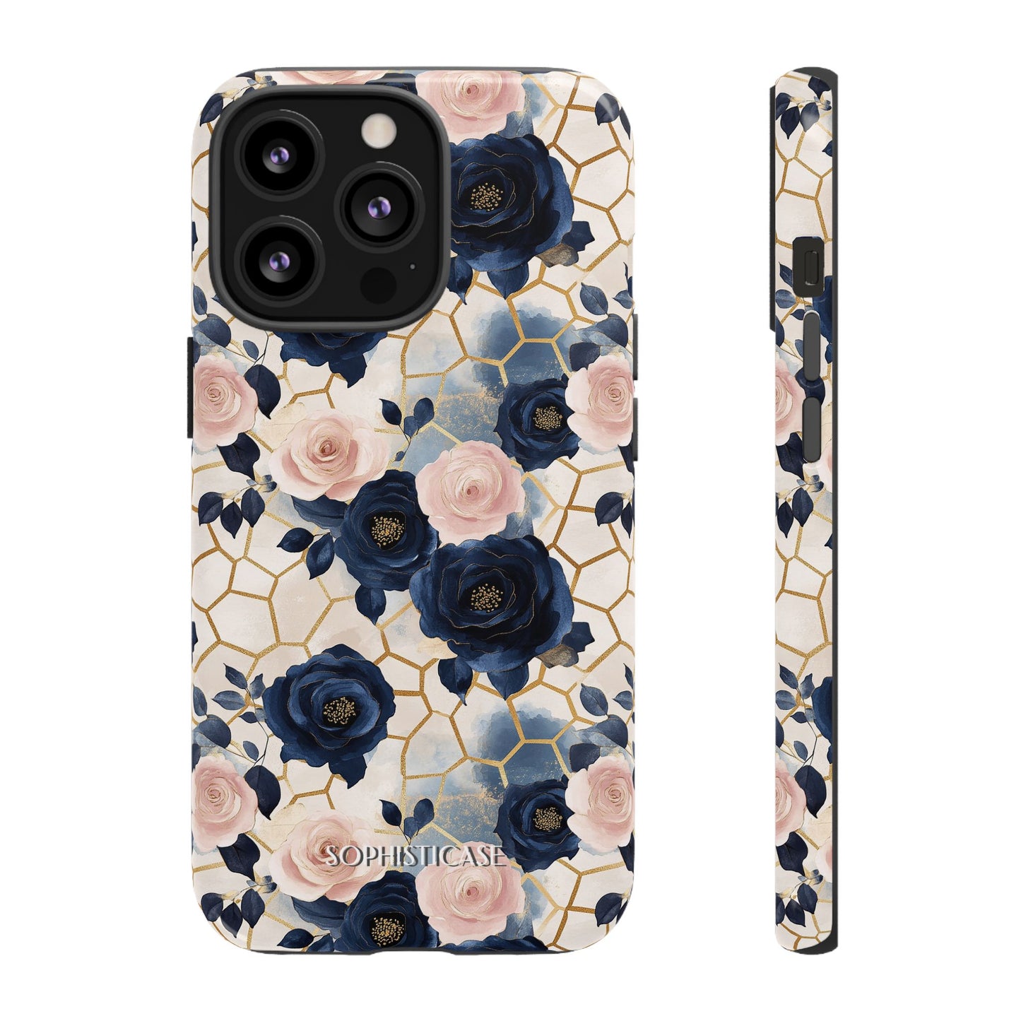Royal Floral in Navy Hive - Tough Phone Case