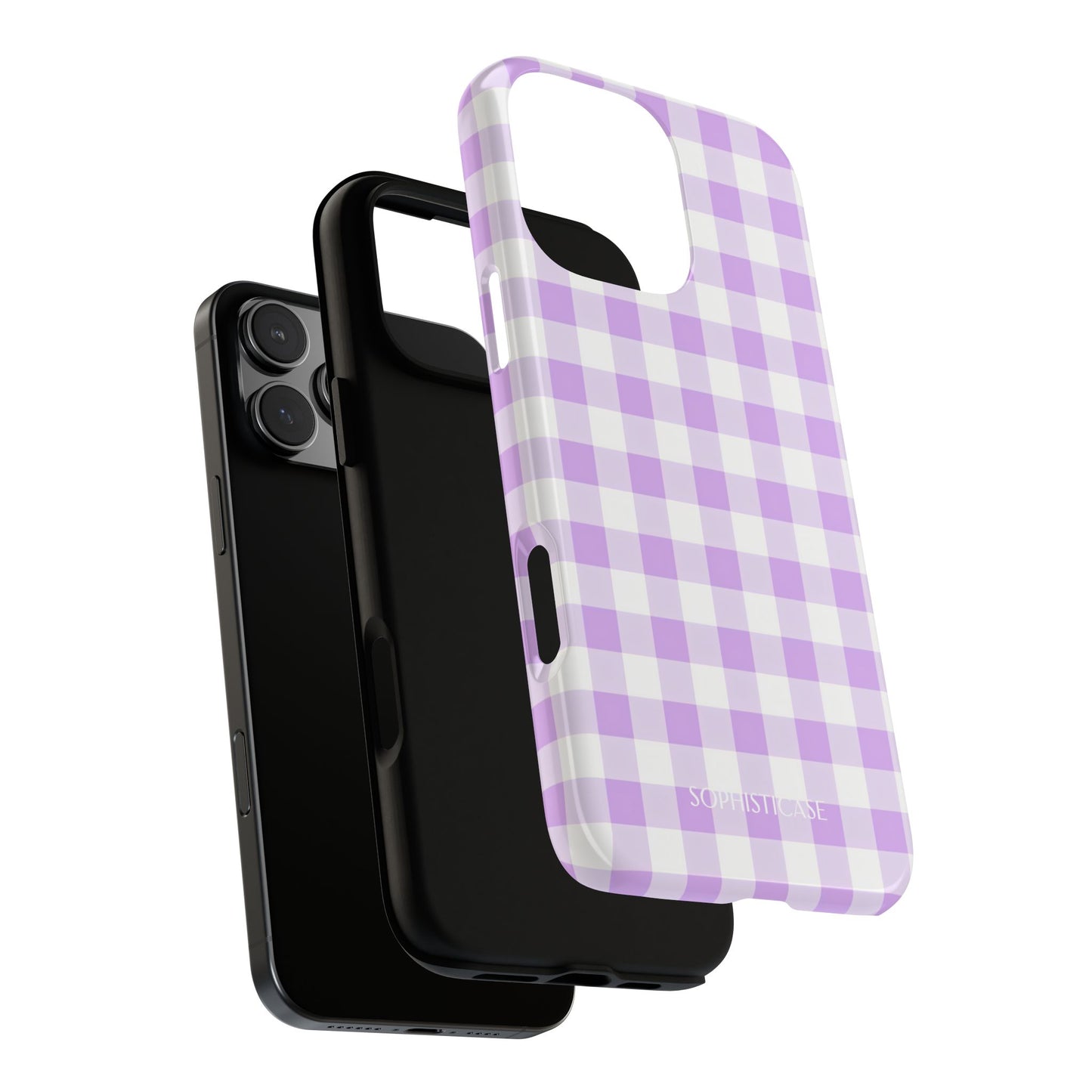 Gingham in Purple - iPhone Magsafe Case