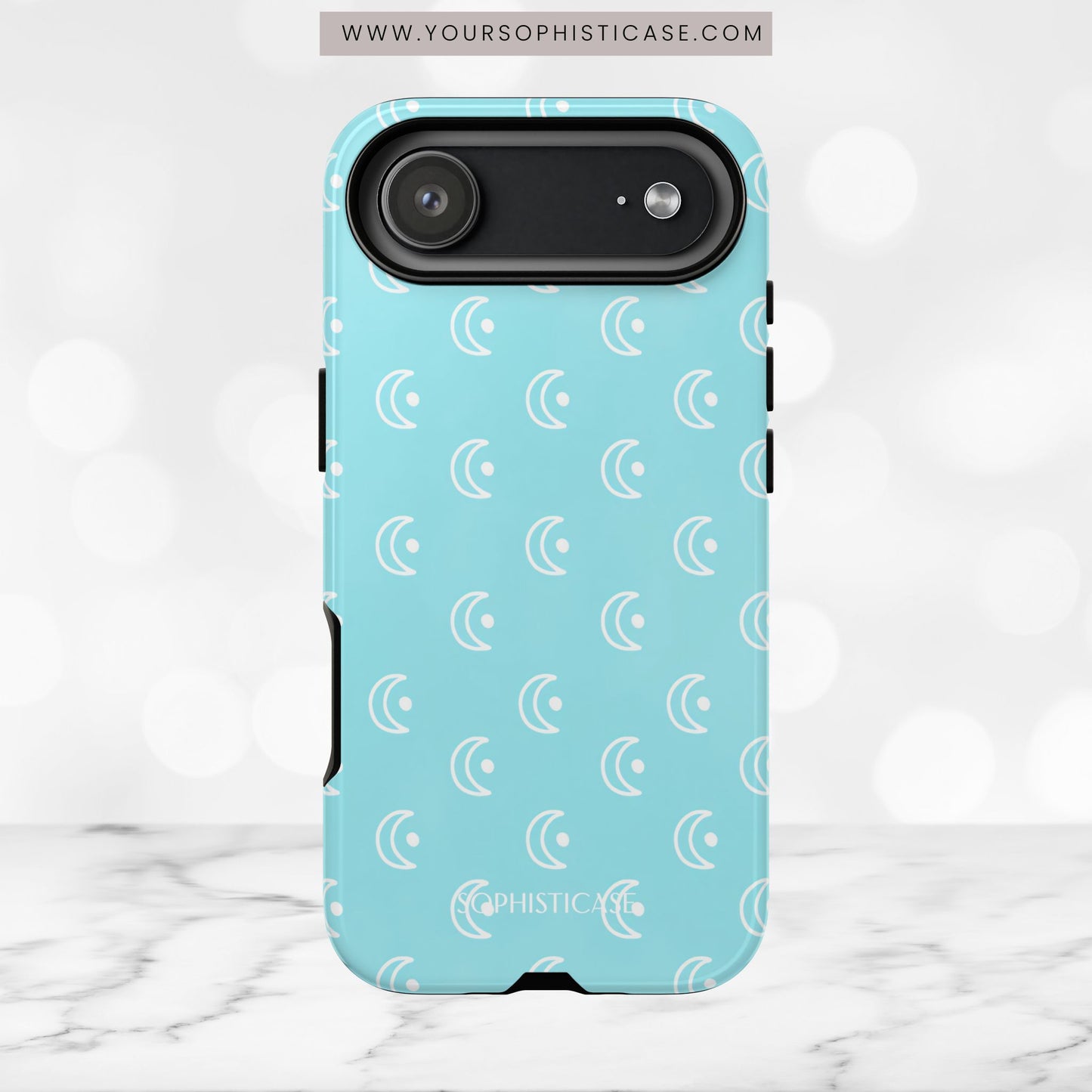 Moon Phase in Aqua - iPhone Case