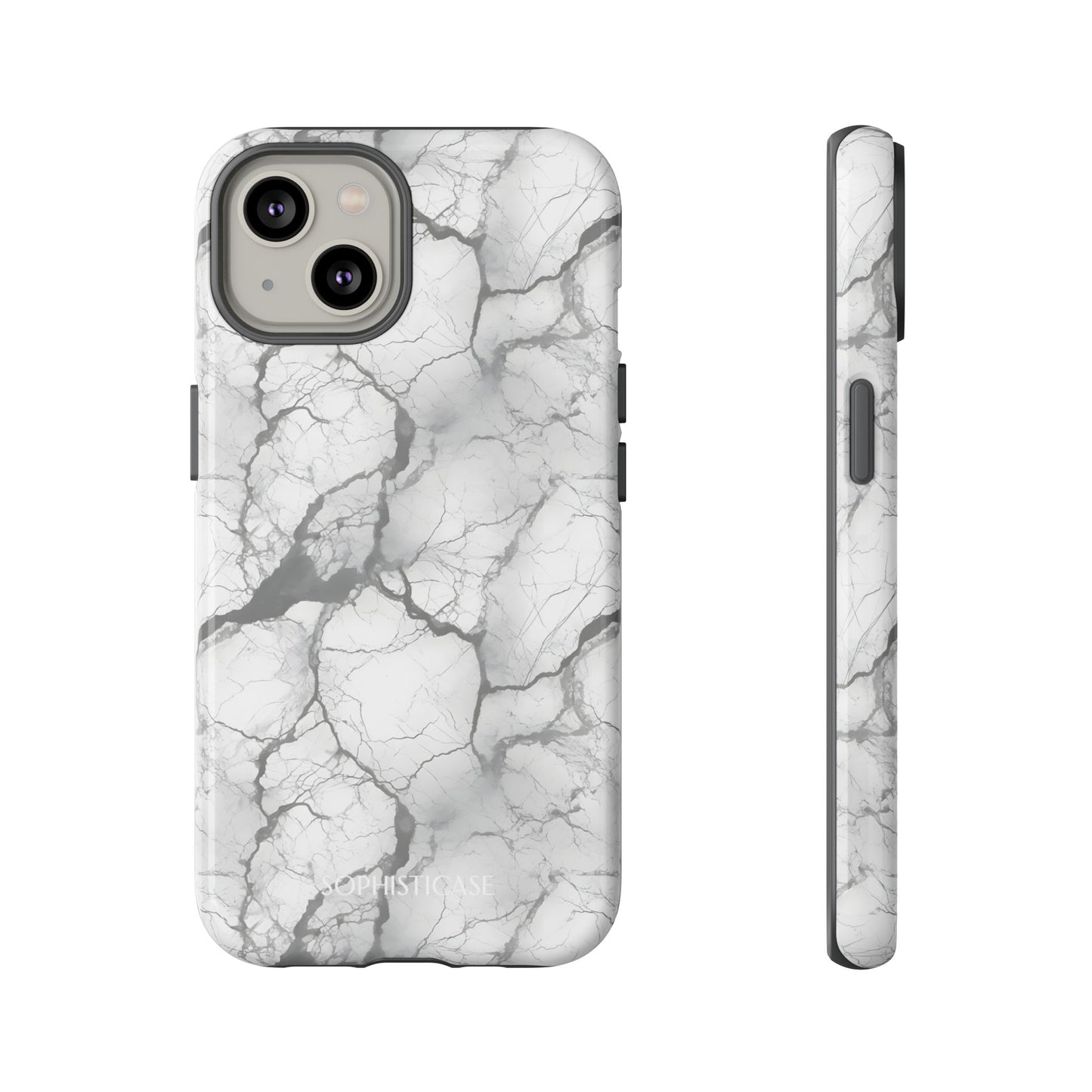 Marble Opulence in Charcoal Grey - iPhone Case